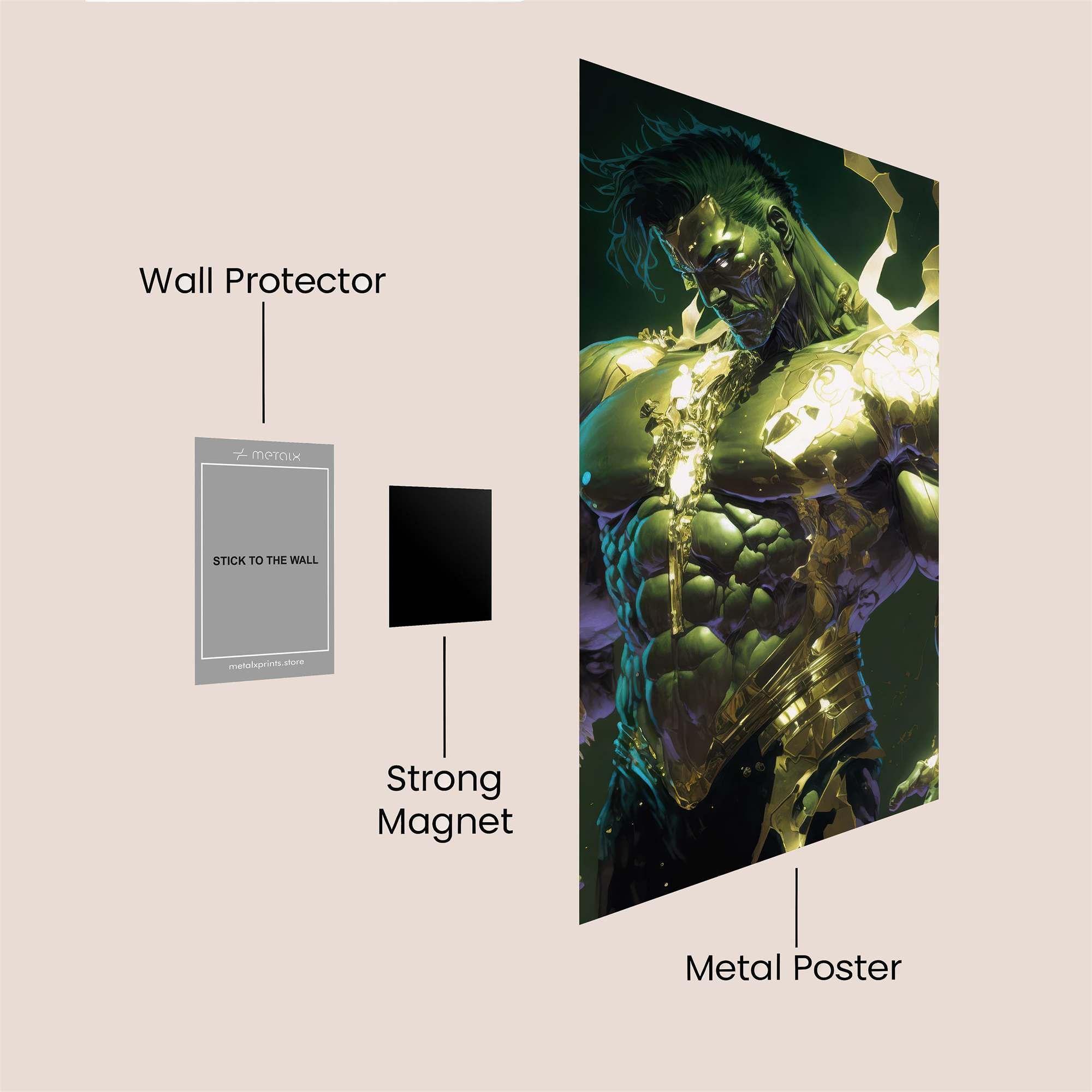 Hulk Illuminated Safe Wall Magnetic / M