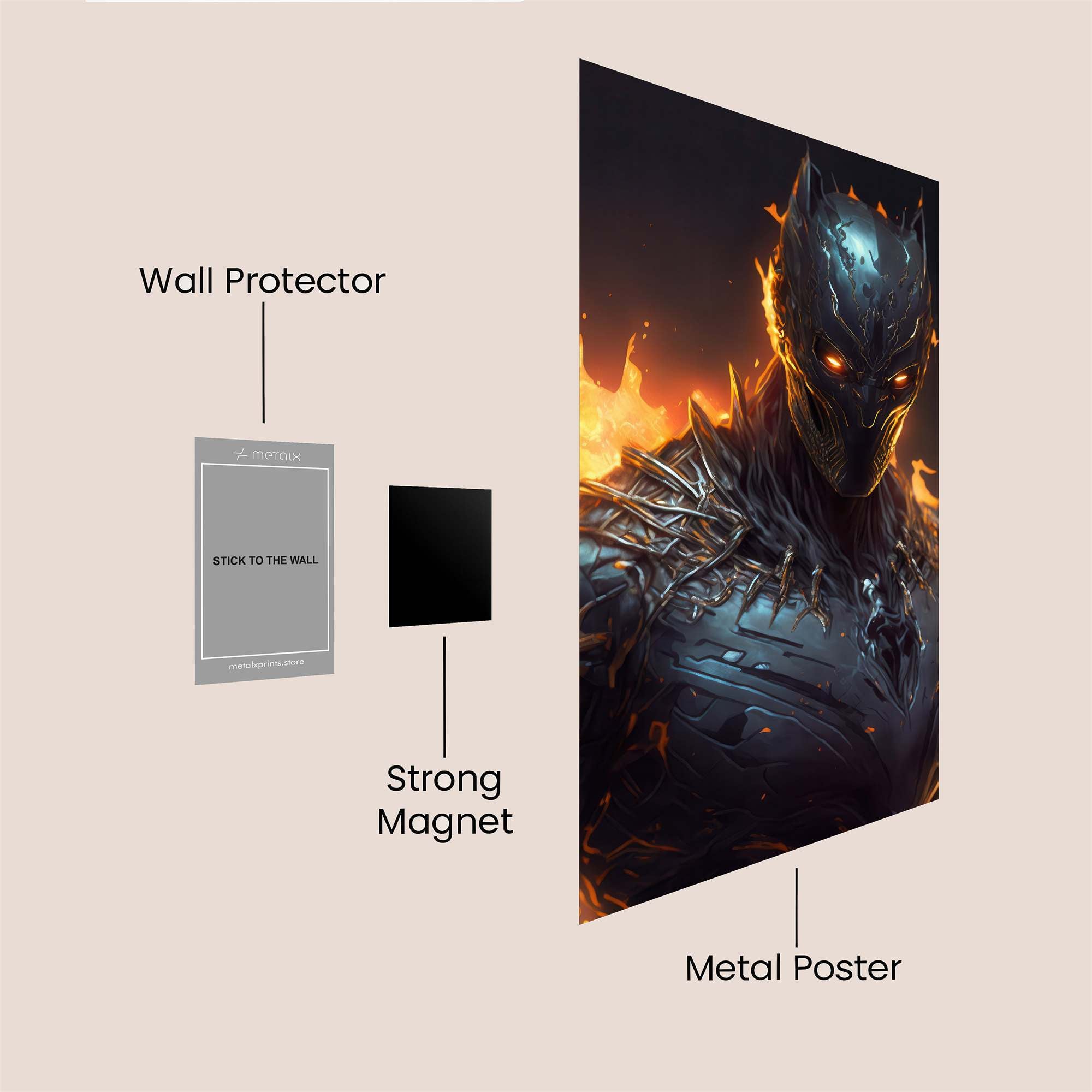 Panther Blaze Safe Wall Magnetic / M