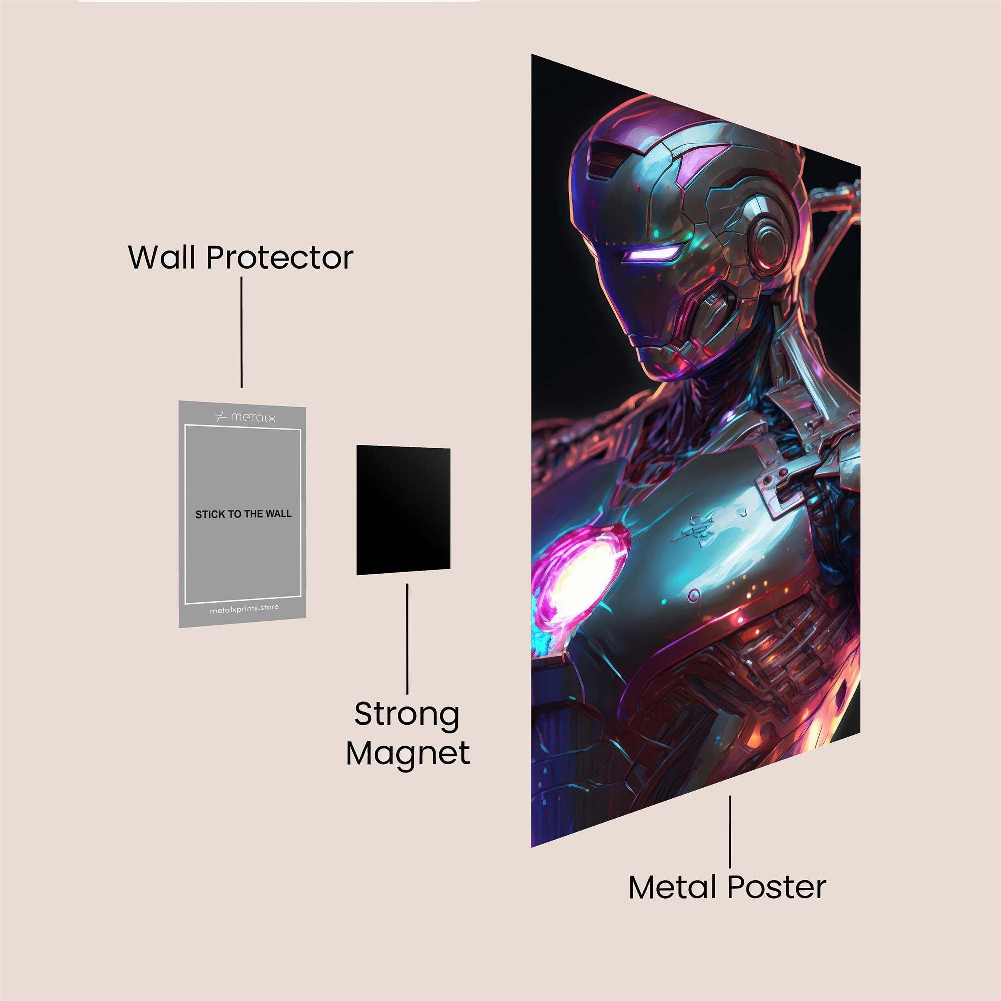 Ironman Luminescence Safe Wall Magnetic / M
