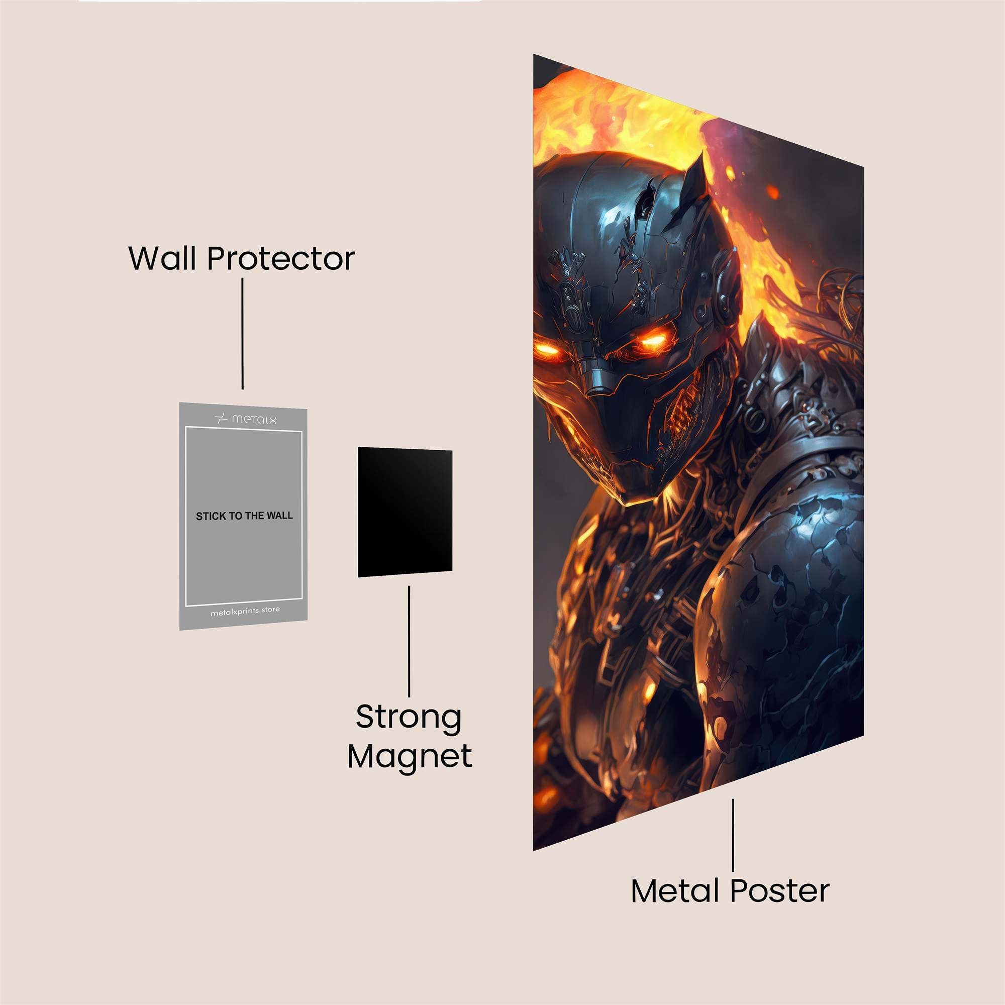 Panther Inferno Safe Wall Magnetic / M