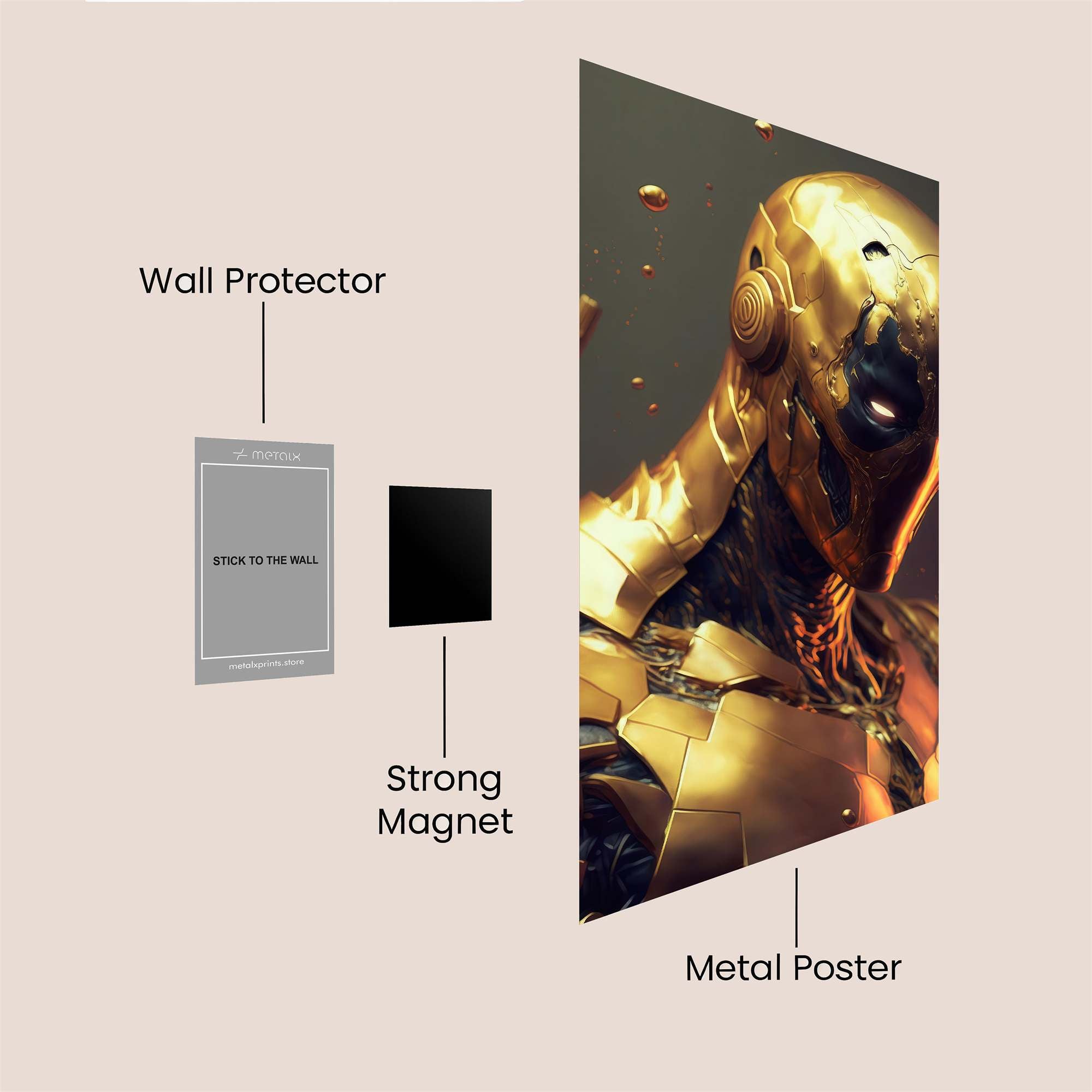 Golden Sentience Safe Wall Magnetic / M