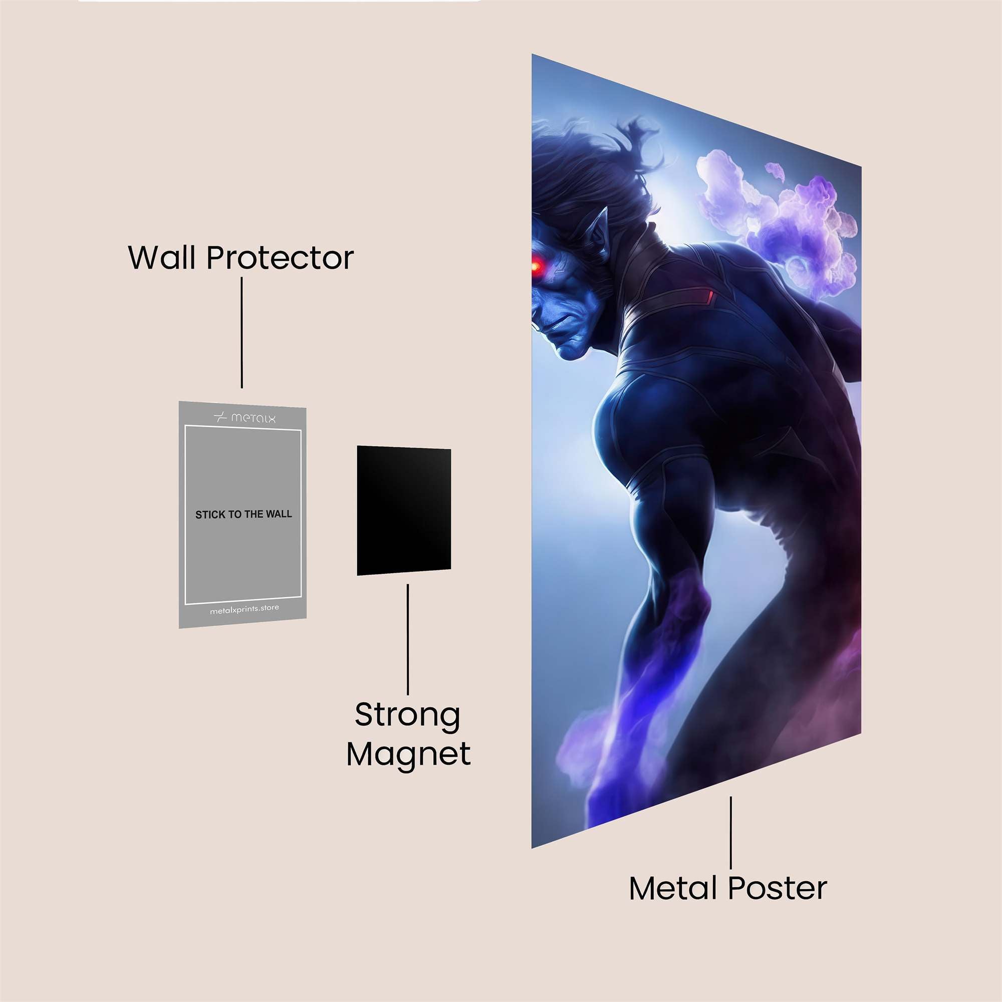 Nightcrawler Mystique Safe Wall Magnetic / M