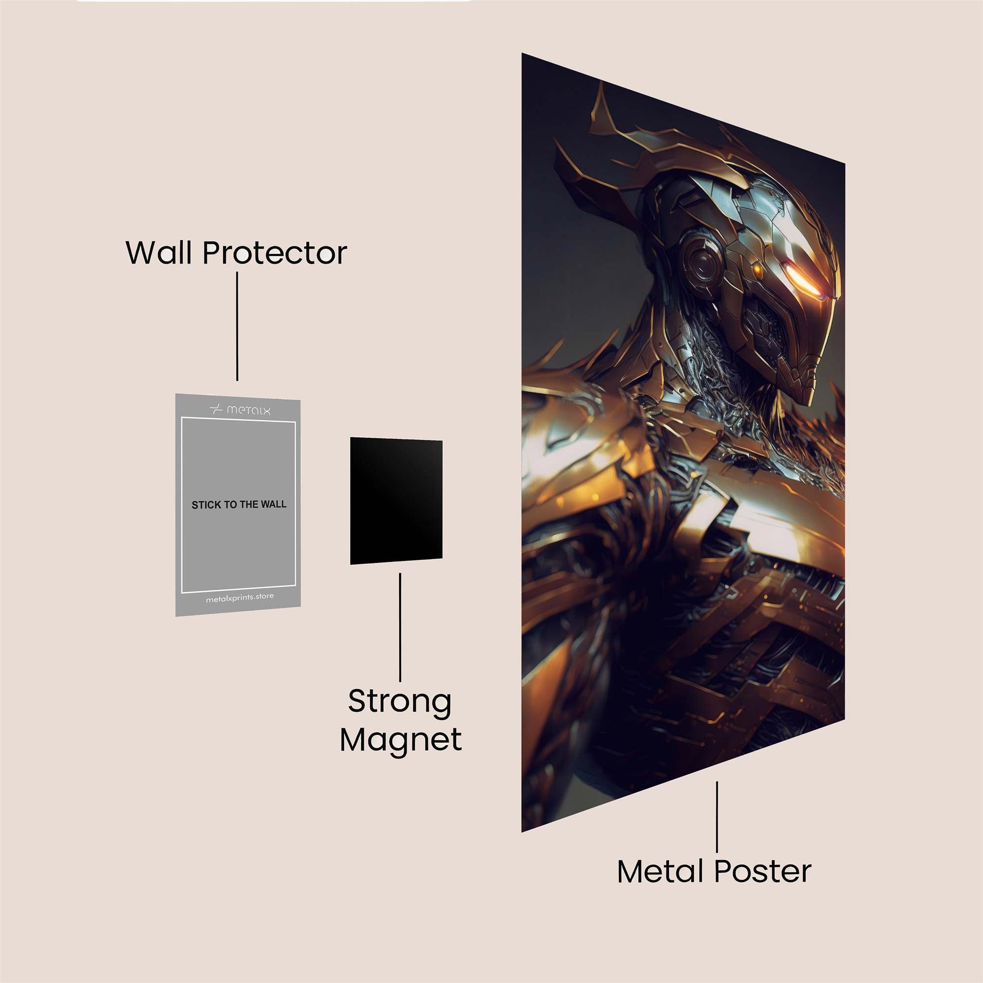 Titanium Enigma Safe Wall Magnetic / M