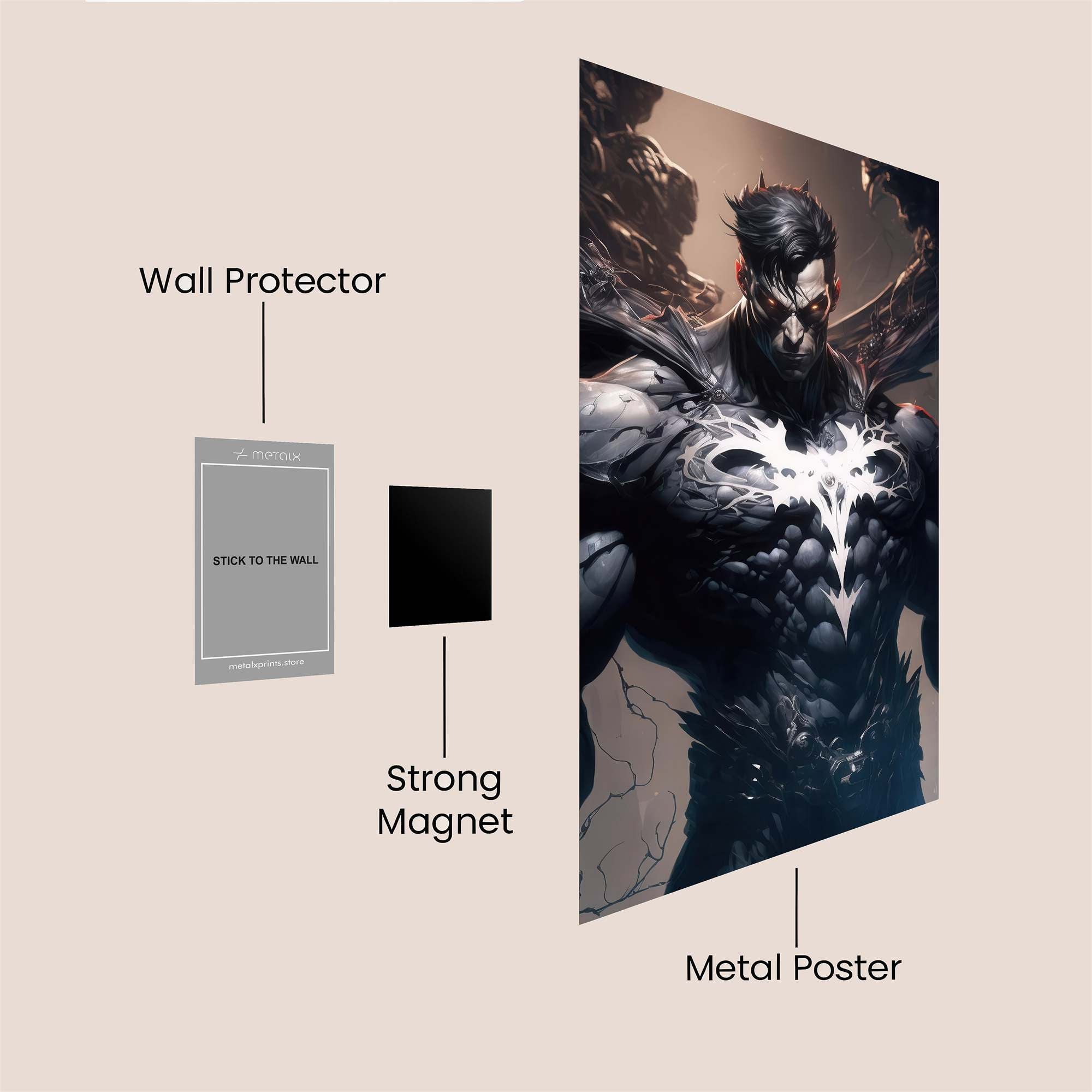 Dark Heroic Safe Wall Magnetic / M