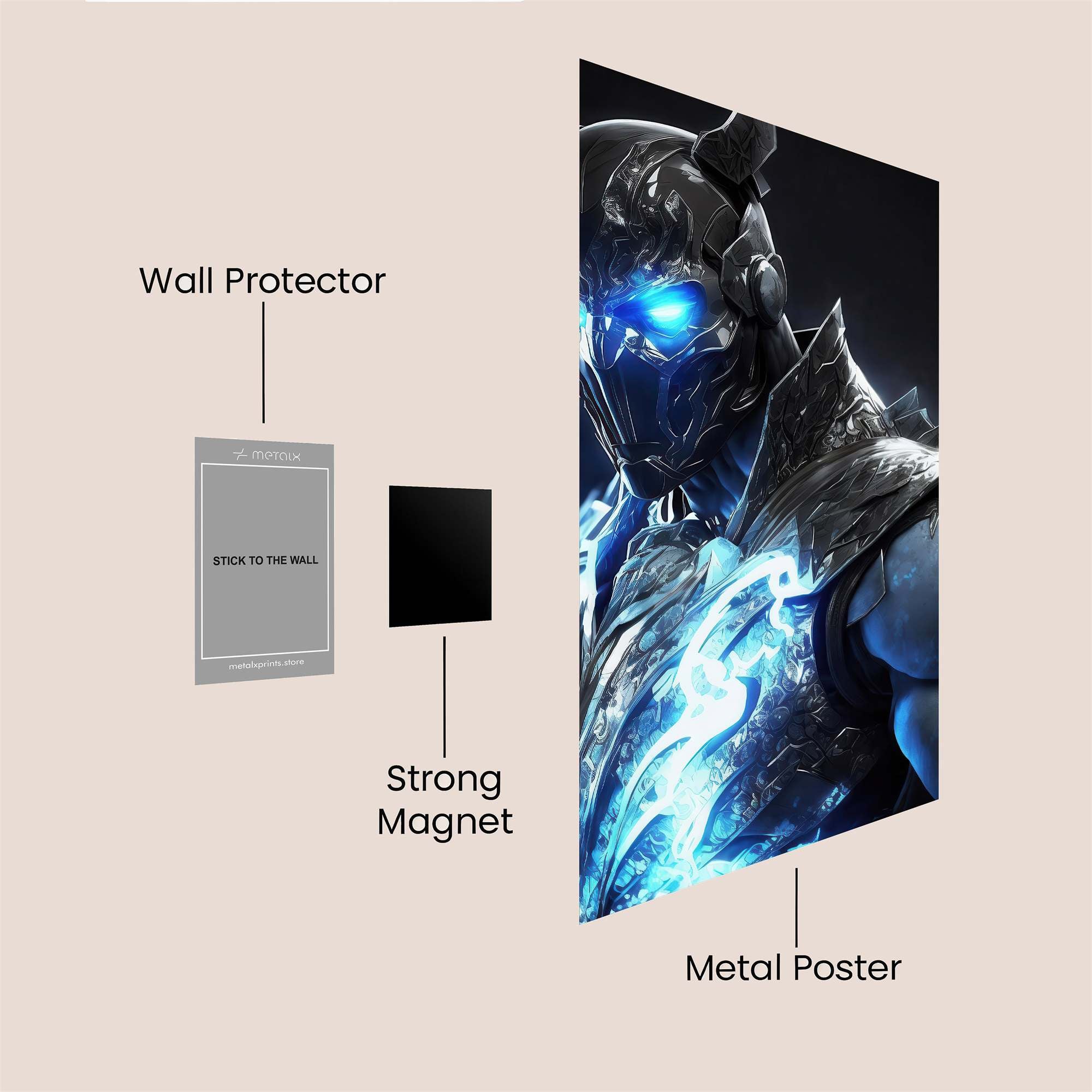Futuristic Sentinel Safe Wall Magnetic / M