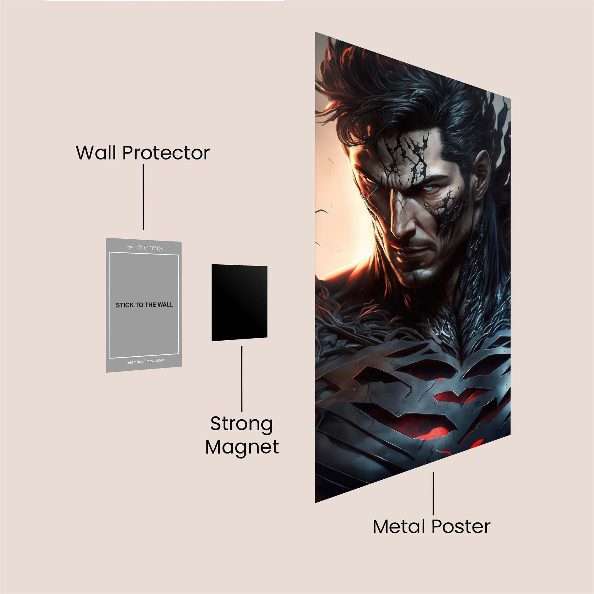 Superman Transformation Safe Wall Magnetic / M