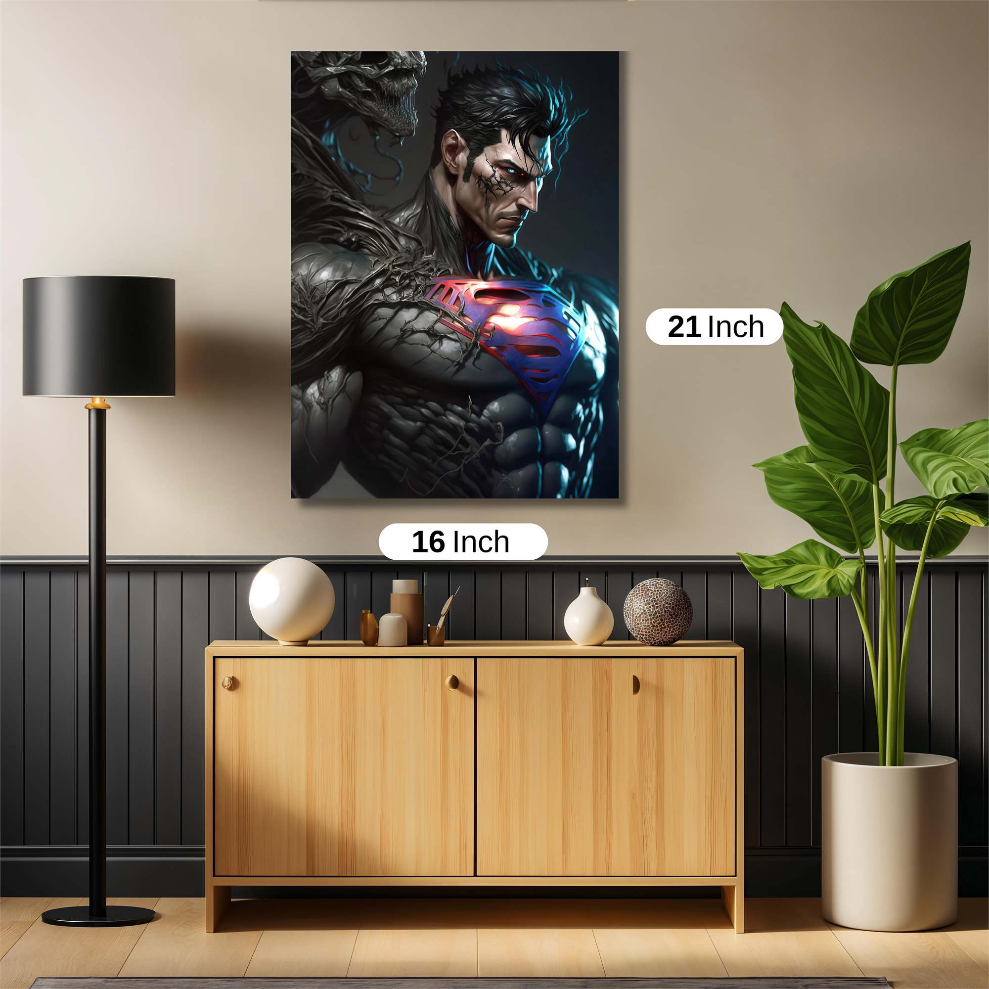 Superman Shadow Safe Wall Magnetic / M