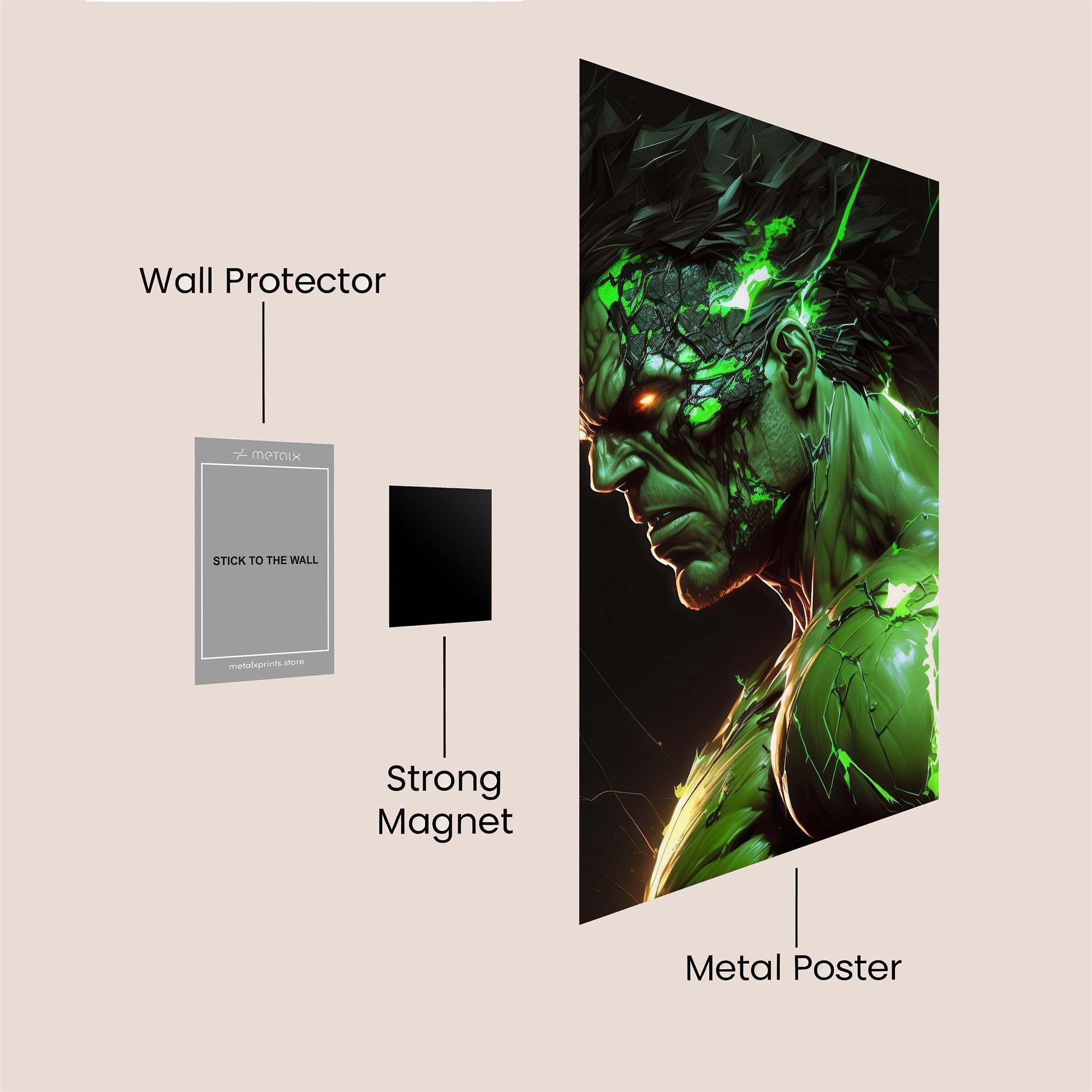 Hulk Reverberation Safe Wall Magnetic / M