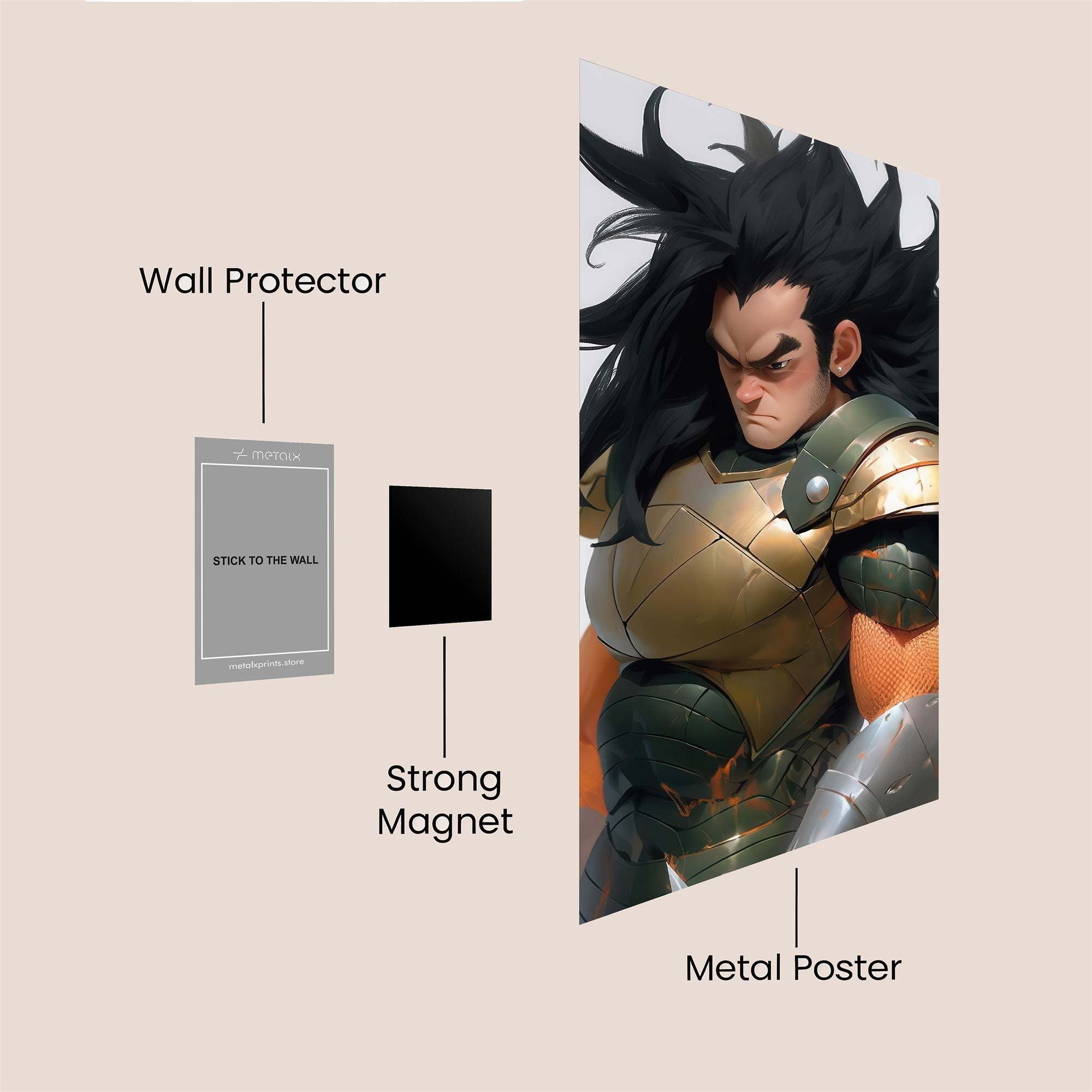 Saiyan Resolve Safe Wall Magnetic / M