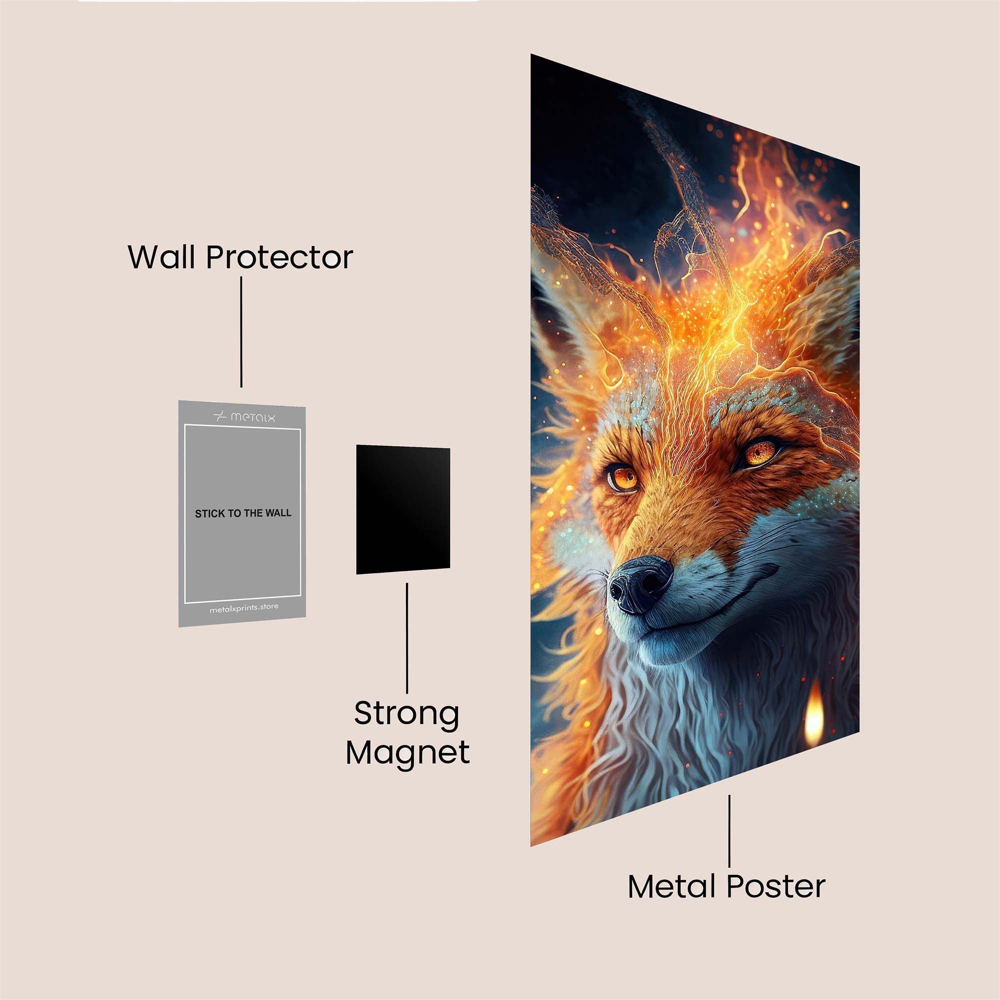 Fiery Elegance Safe Wall Magnetic / M