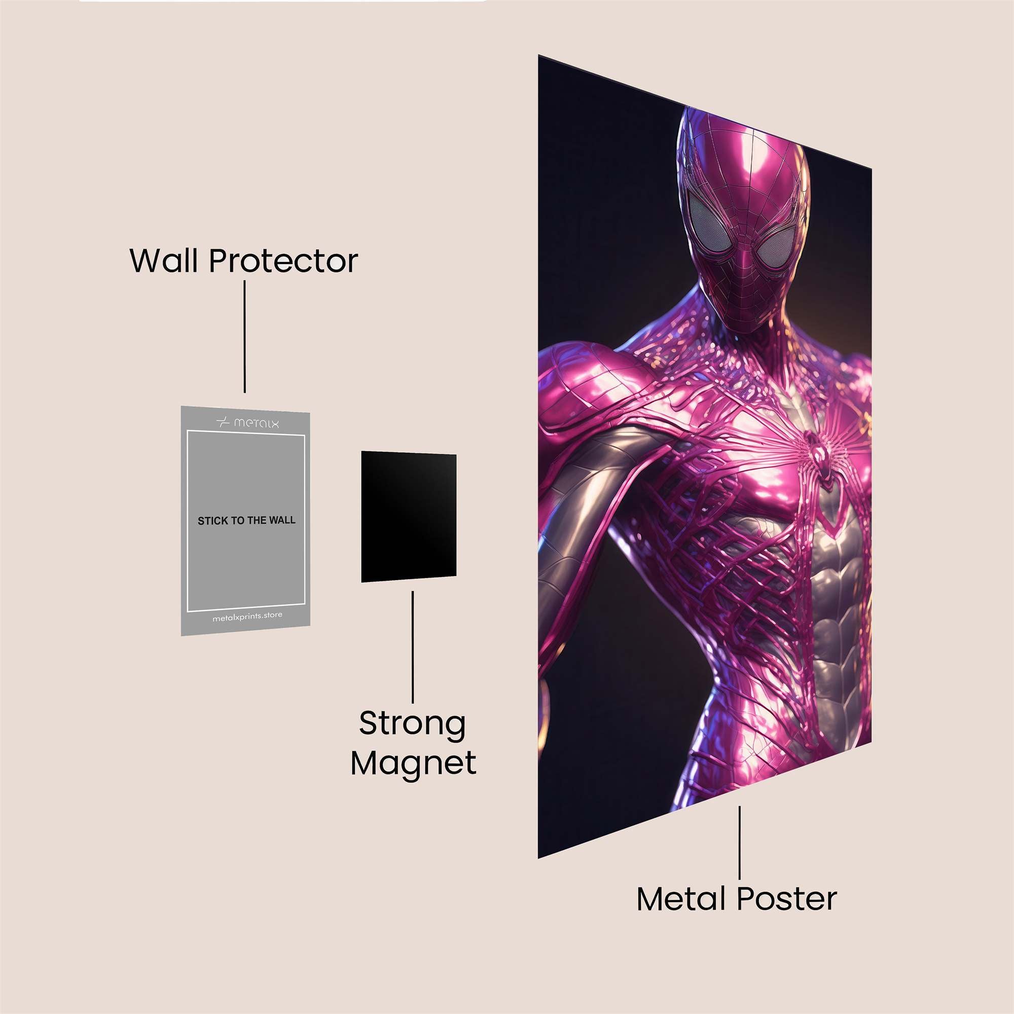 Violet Vigilant Safe Wall Magnetic / M