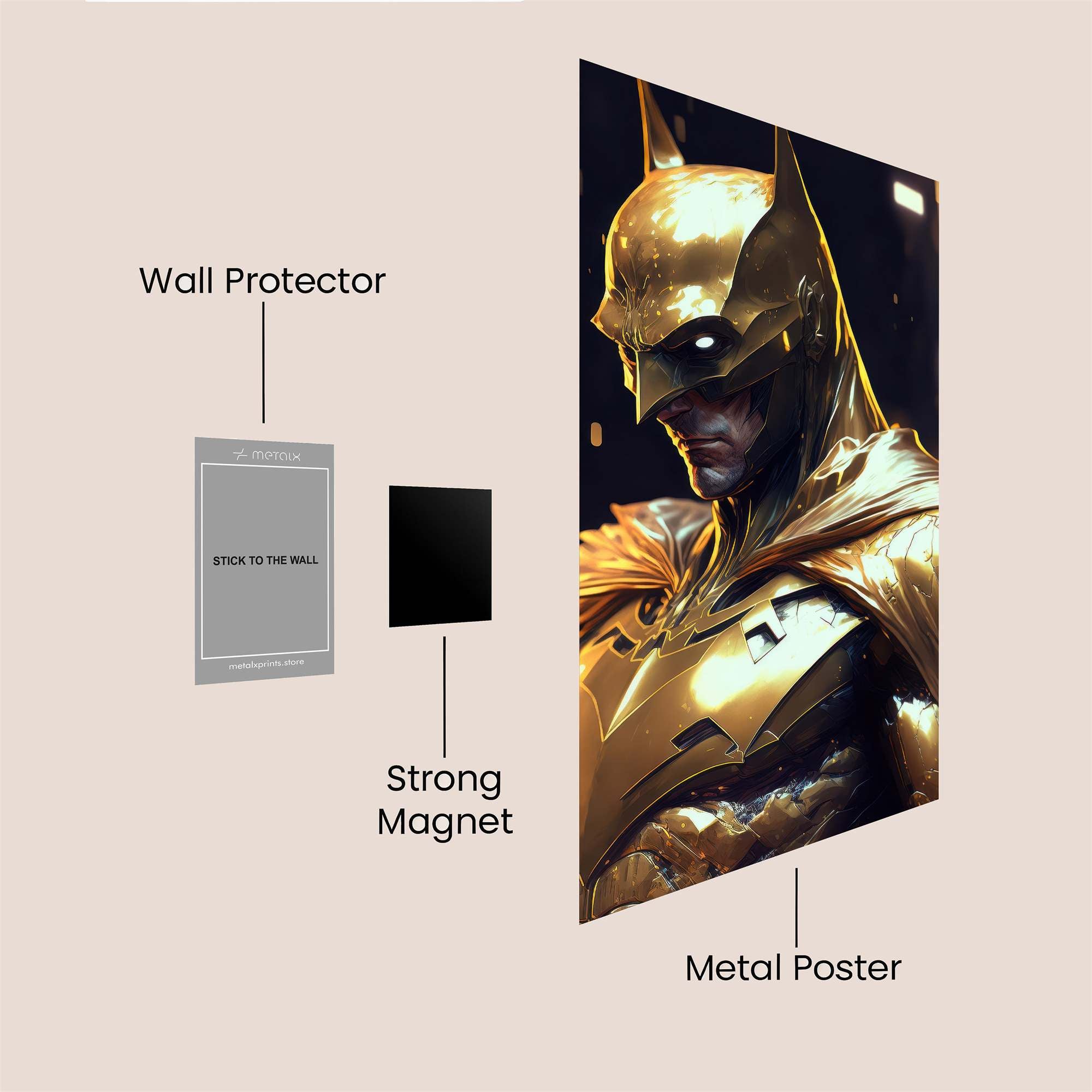 Golden Vigilance Safe Wall Magnetic / M