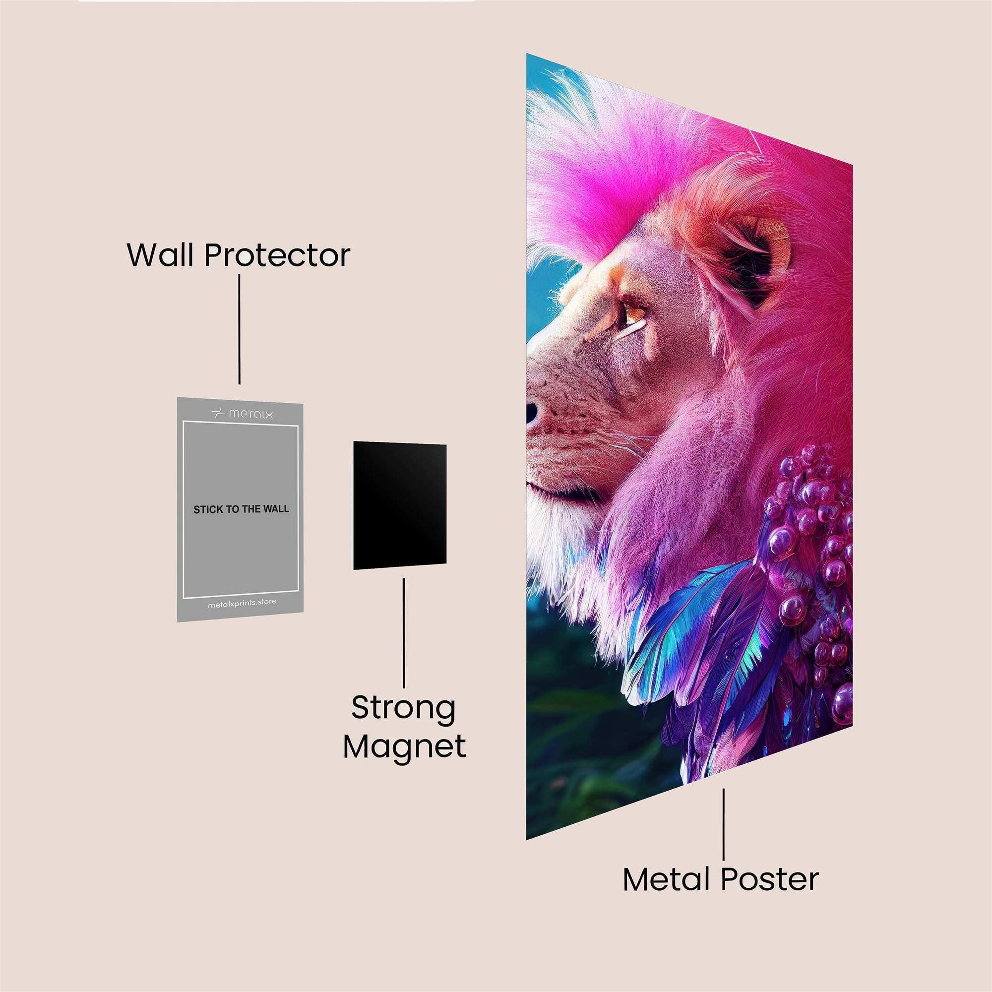 Magenta Majesty Safe Wall Magnetic / M