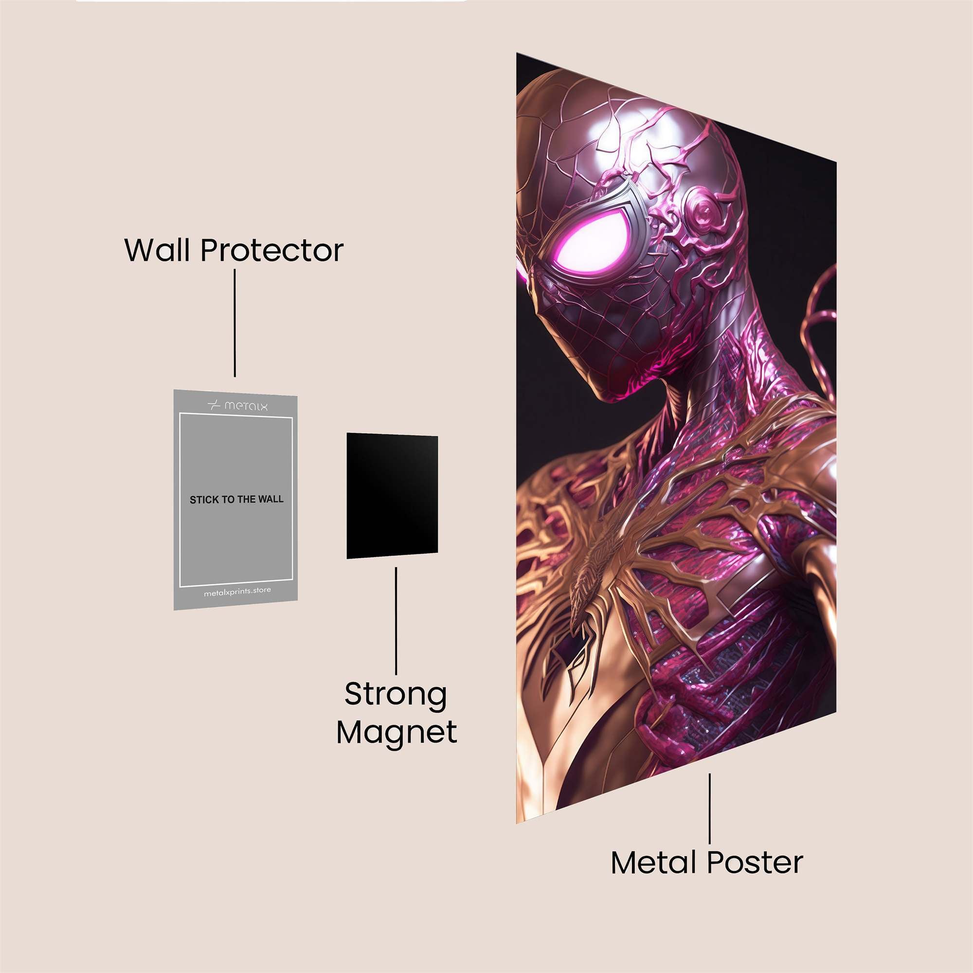 Arachnid Aesthetic Safe Wall Magnetic / M