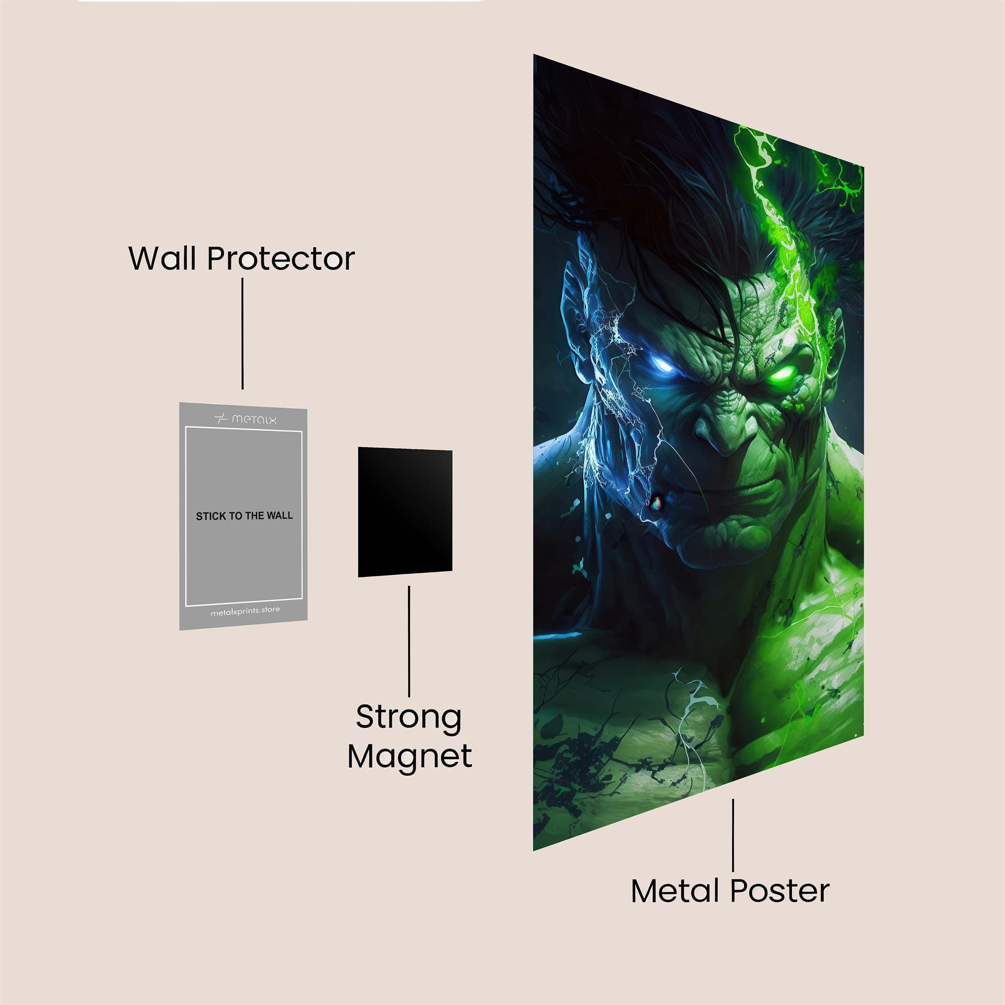 Hulk Fury Safe Wall Magnetic / M