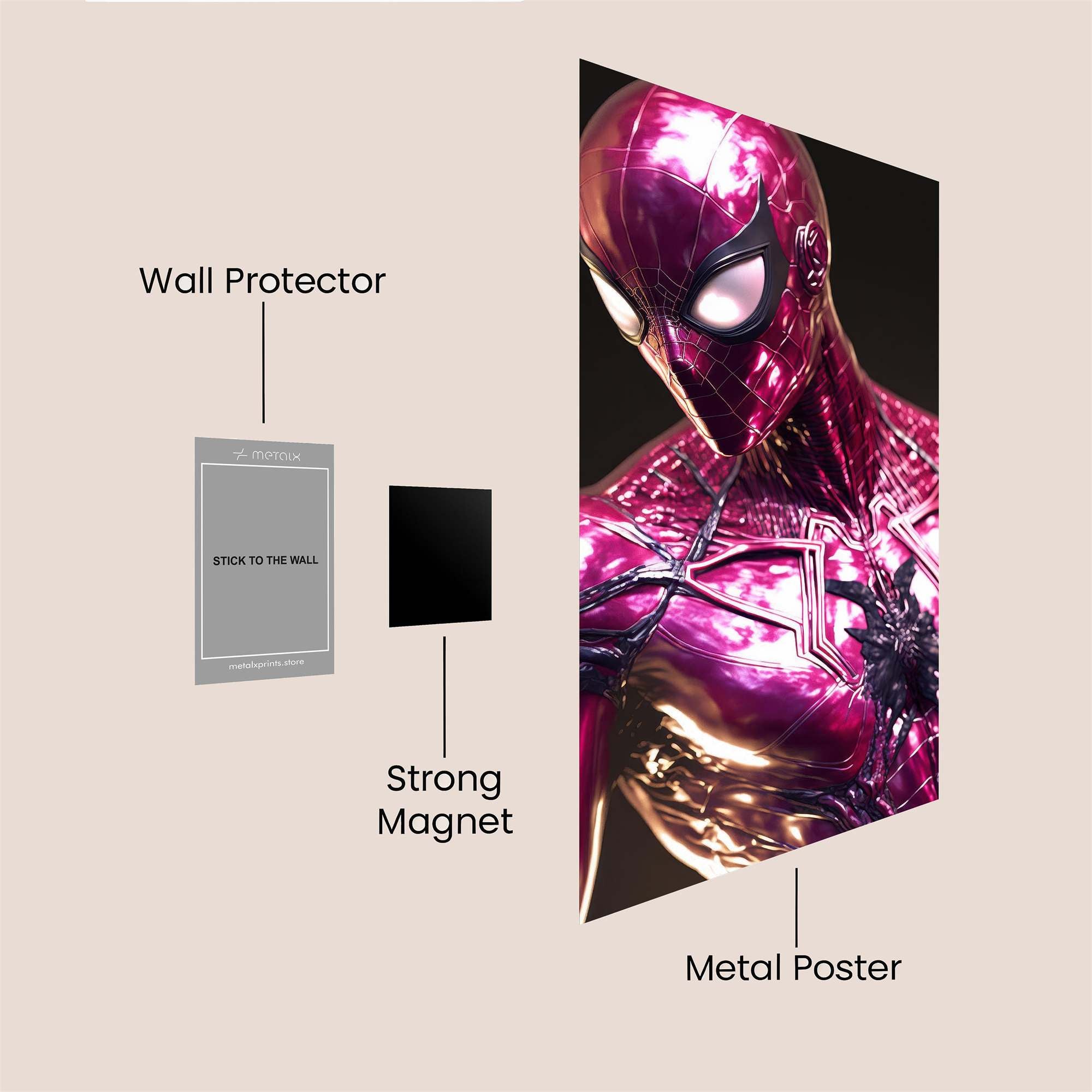 Spider-Man Luminous Safe Wall Magnetic / M