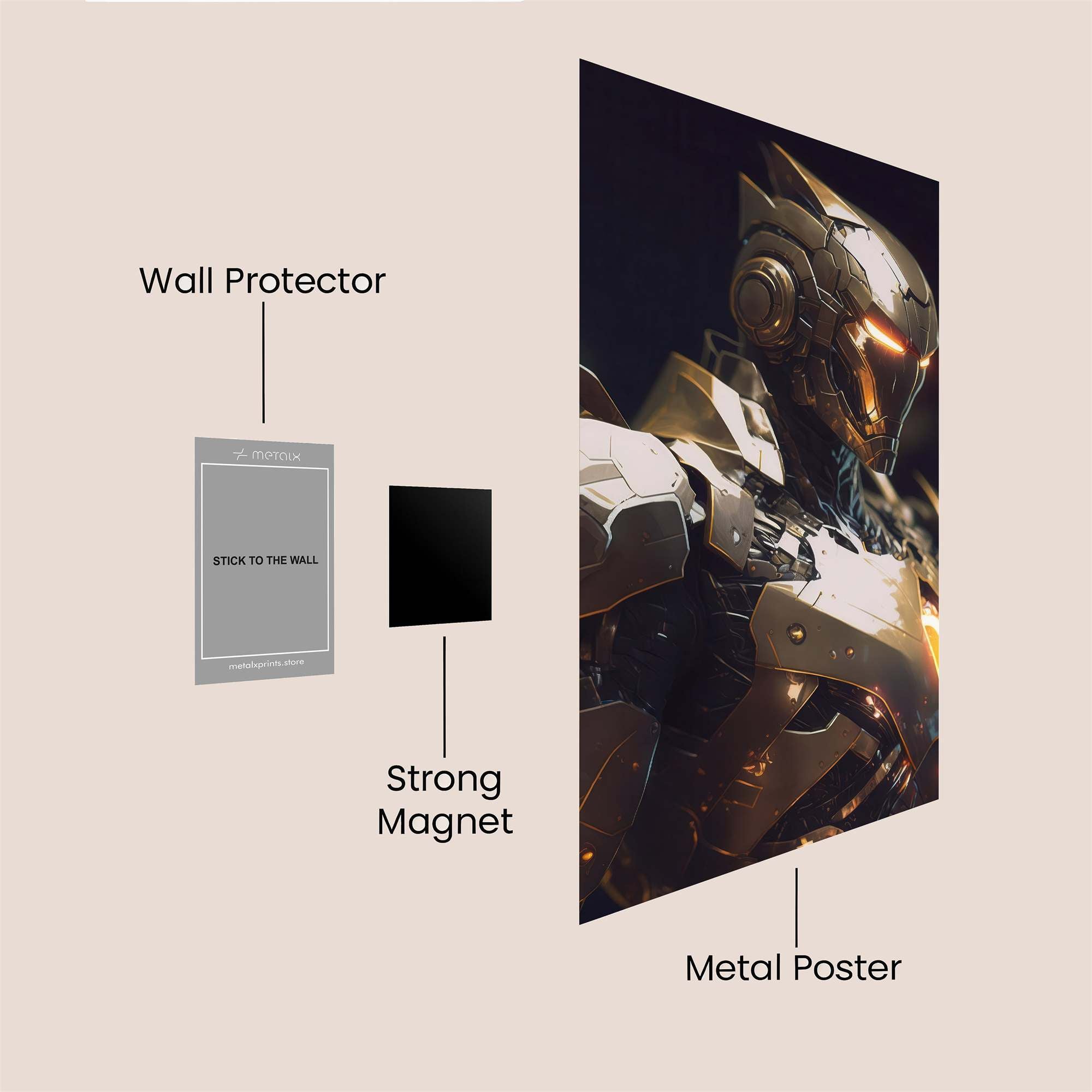 Metallic Sentinel Safe Wall Magnetic / M
