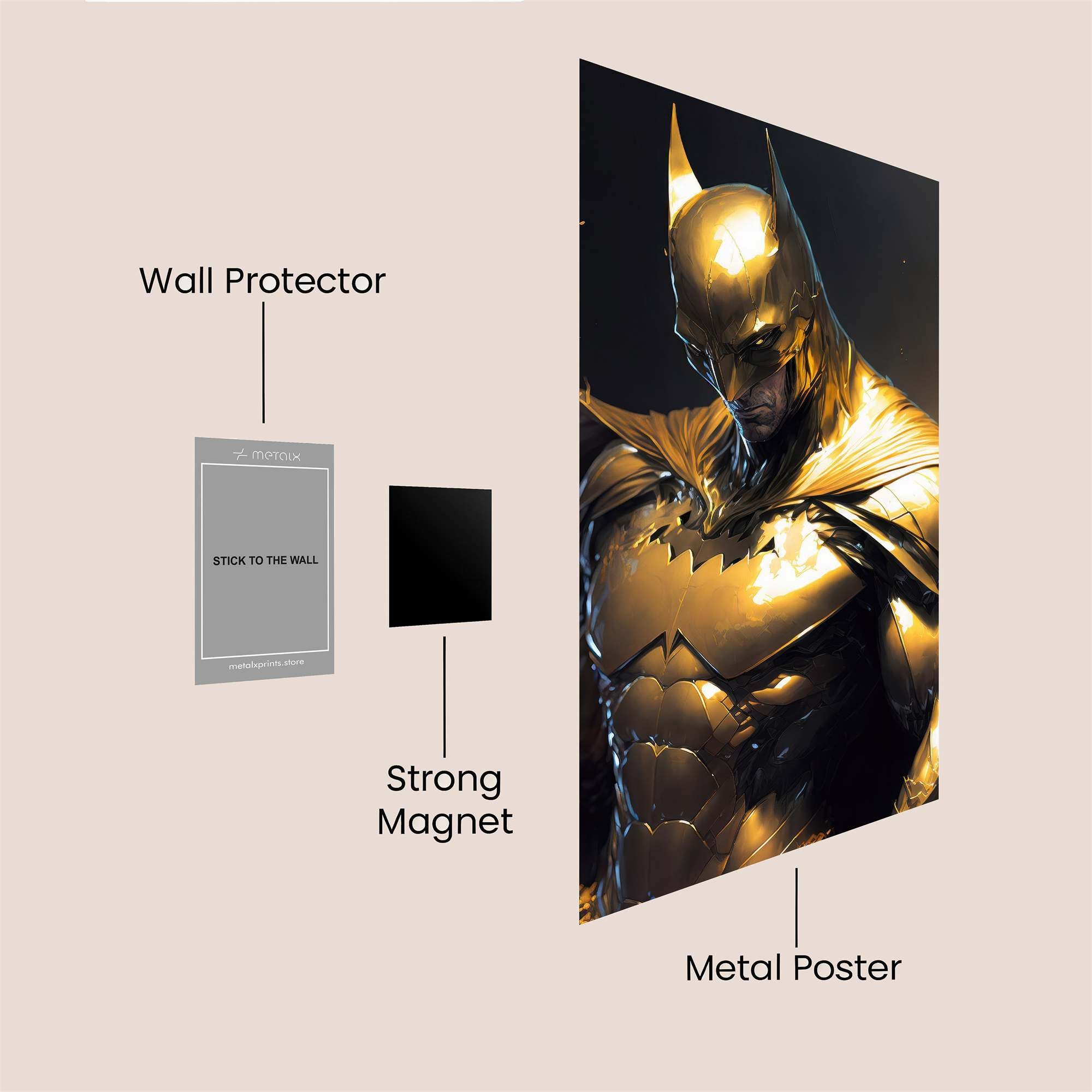 Golden Vigilante Safe Wall Magnetic / M