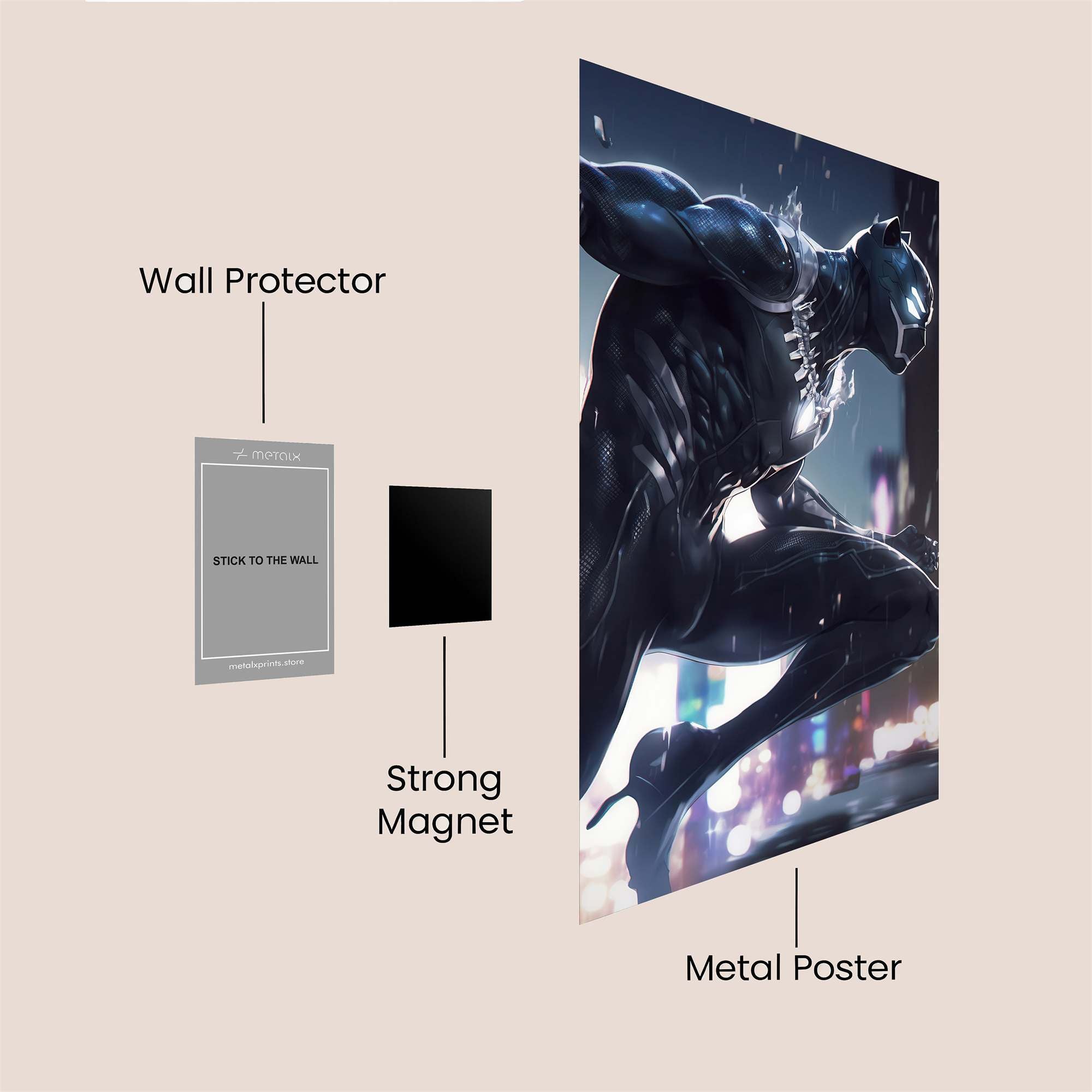 Panther Prowl Safe Wall Magnetic / M