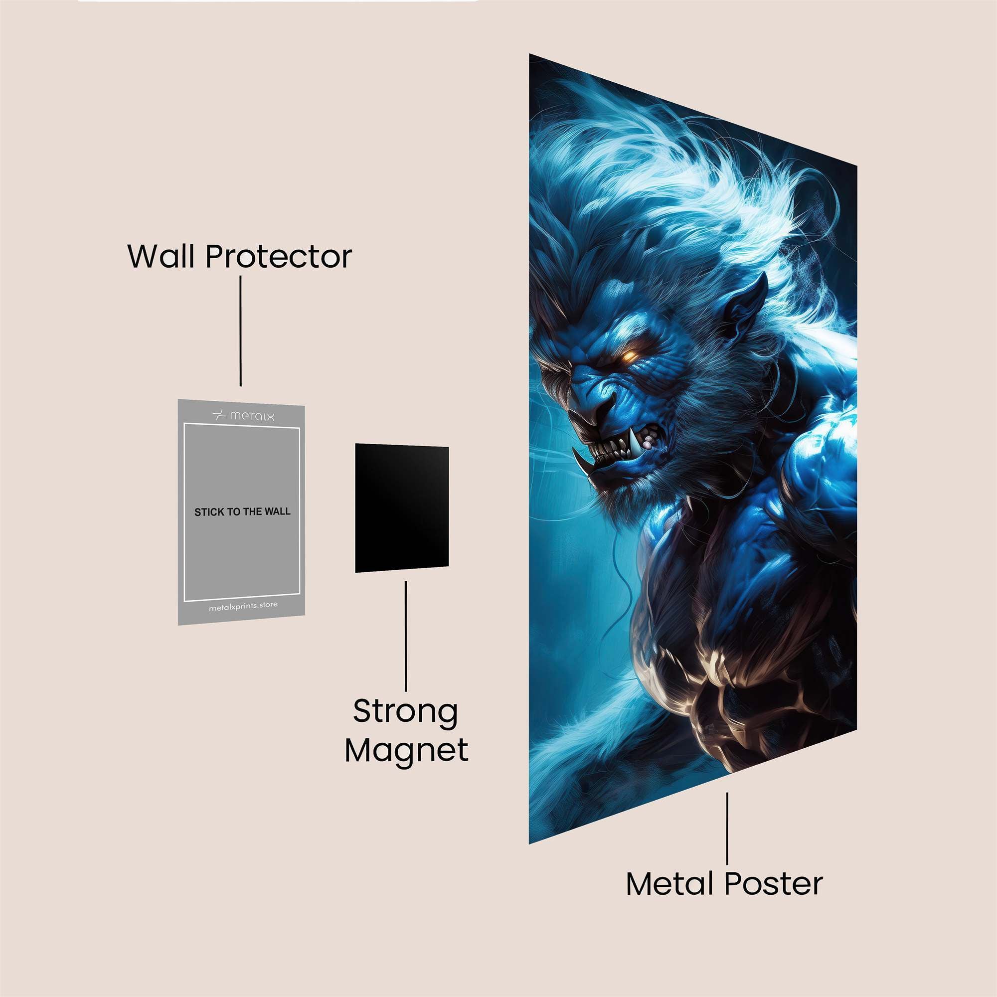 Beastly Fury Safe Wall Magnetic / M