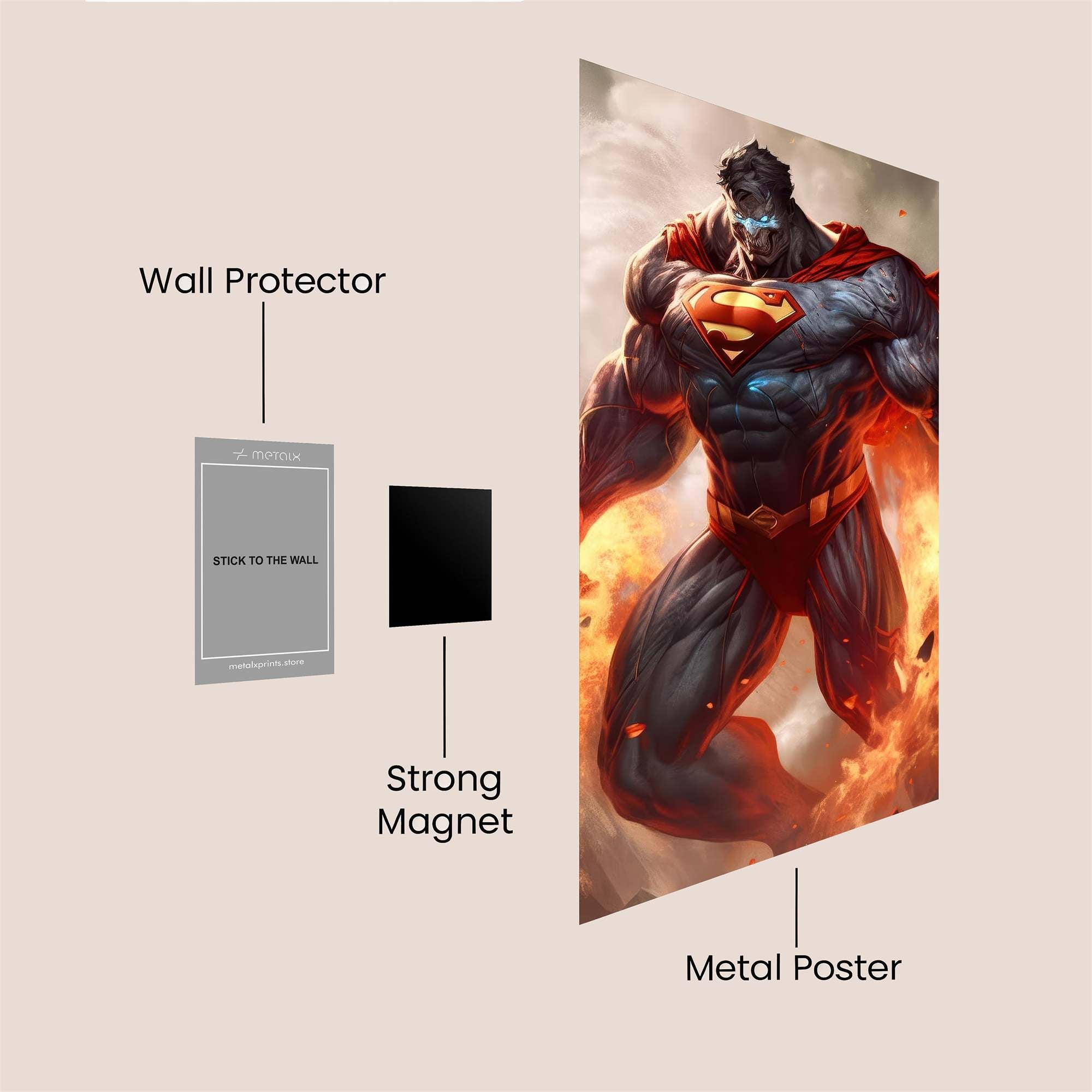 Superman Inferno Safe Wall Magnetic / M