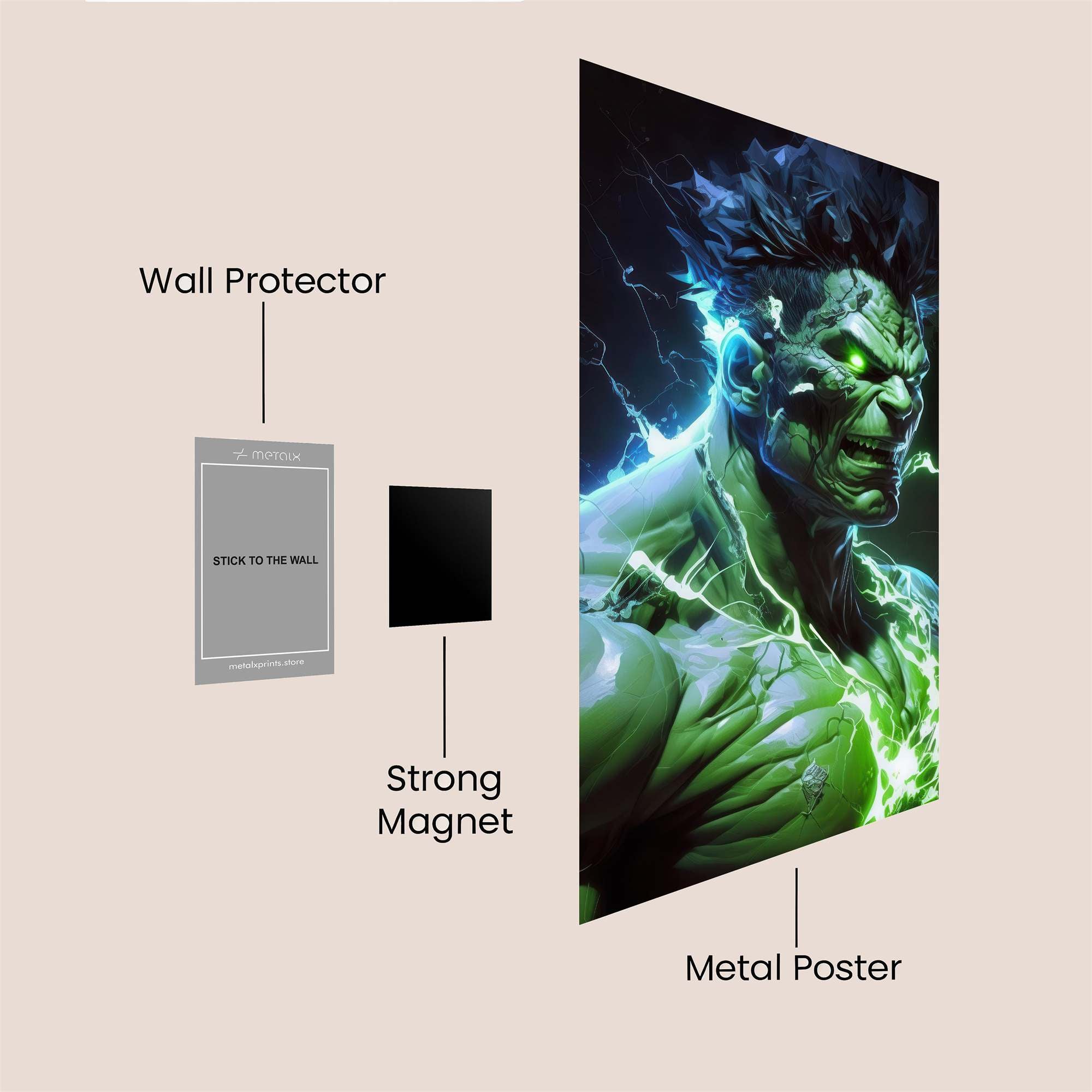 Hulk Fury Safe Wall Magnetic / M