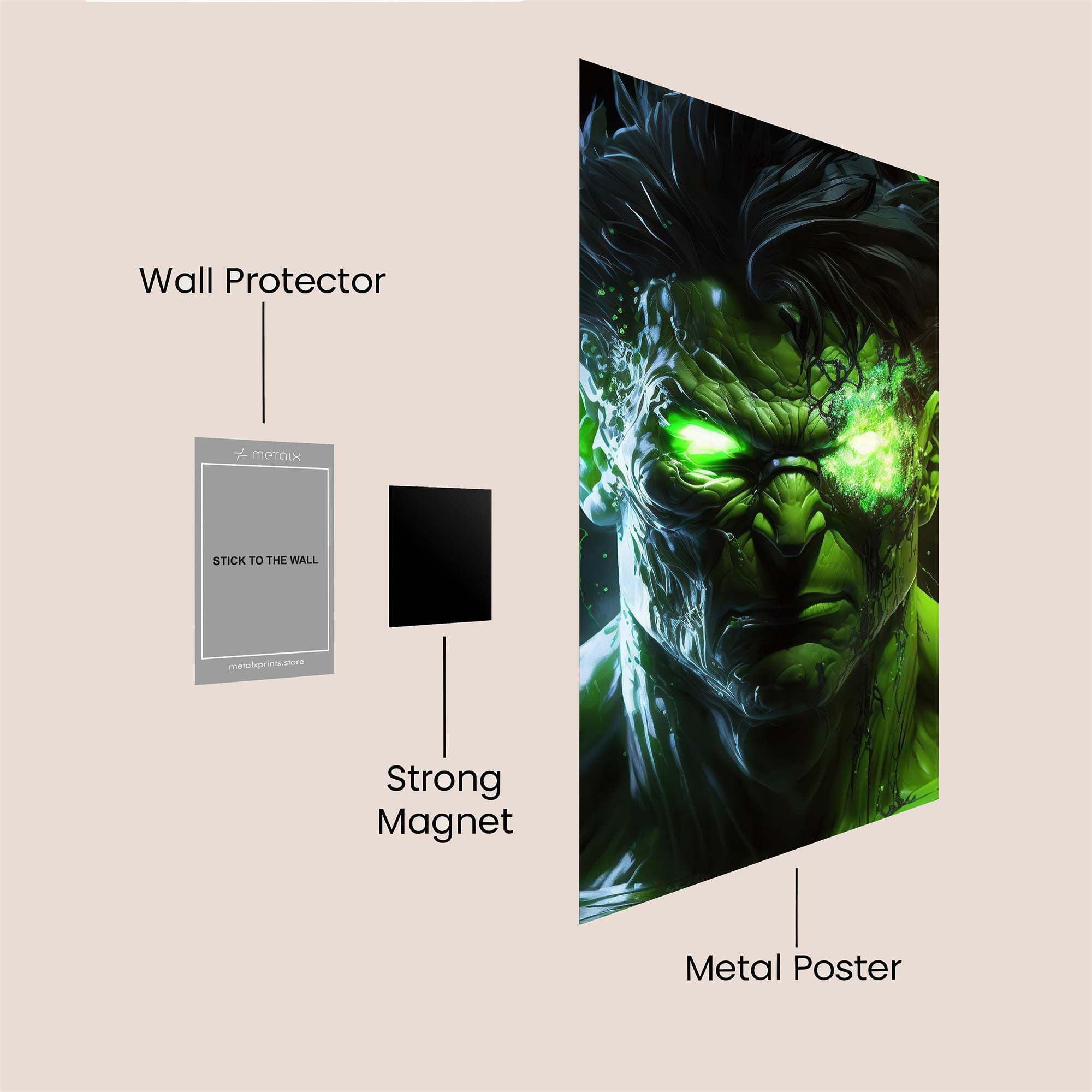 Hulk Fury Safe Wall Magnetic / M