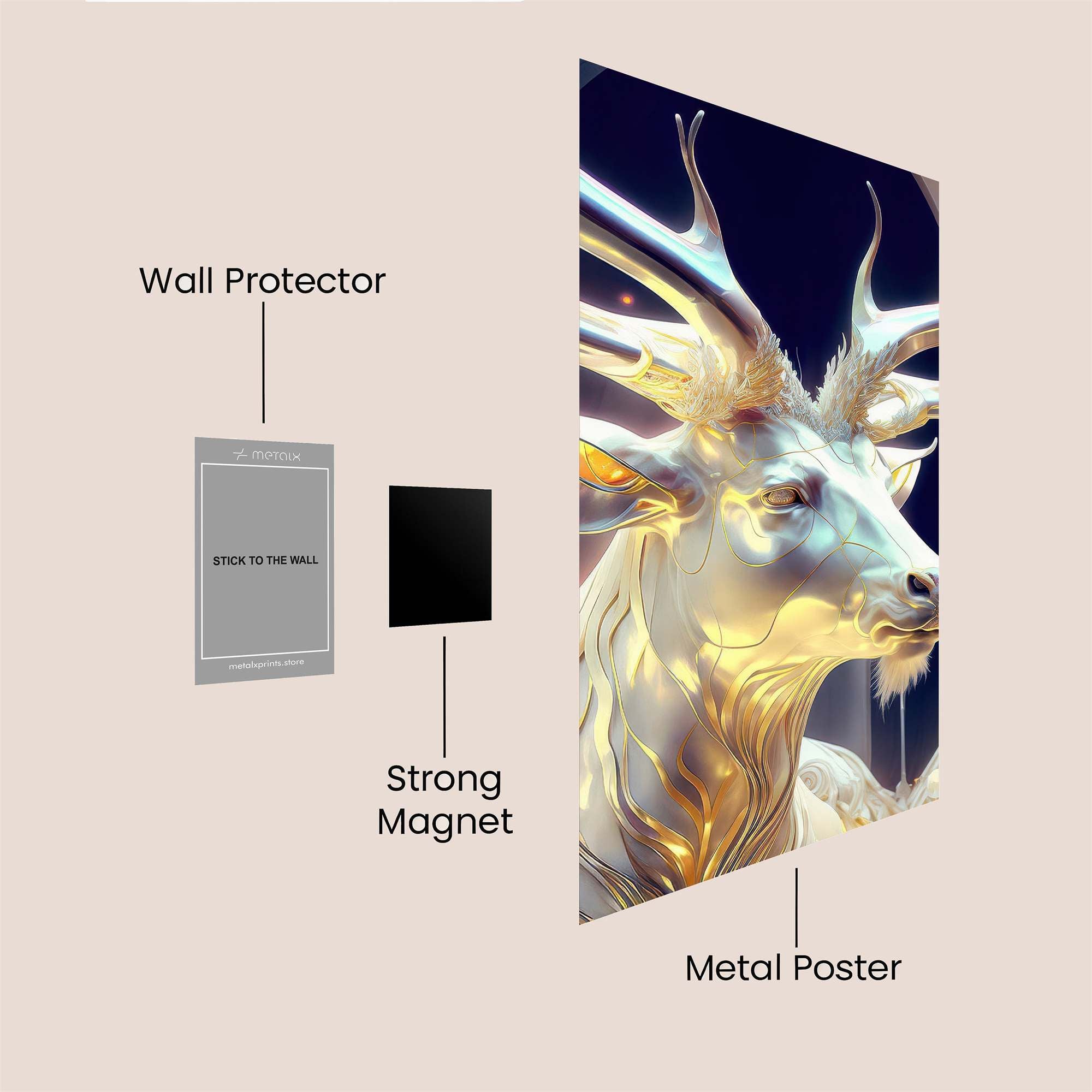 Celestial Stag Safe Wall Magnetic / M