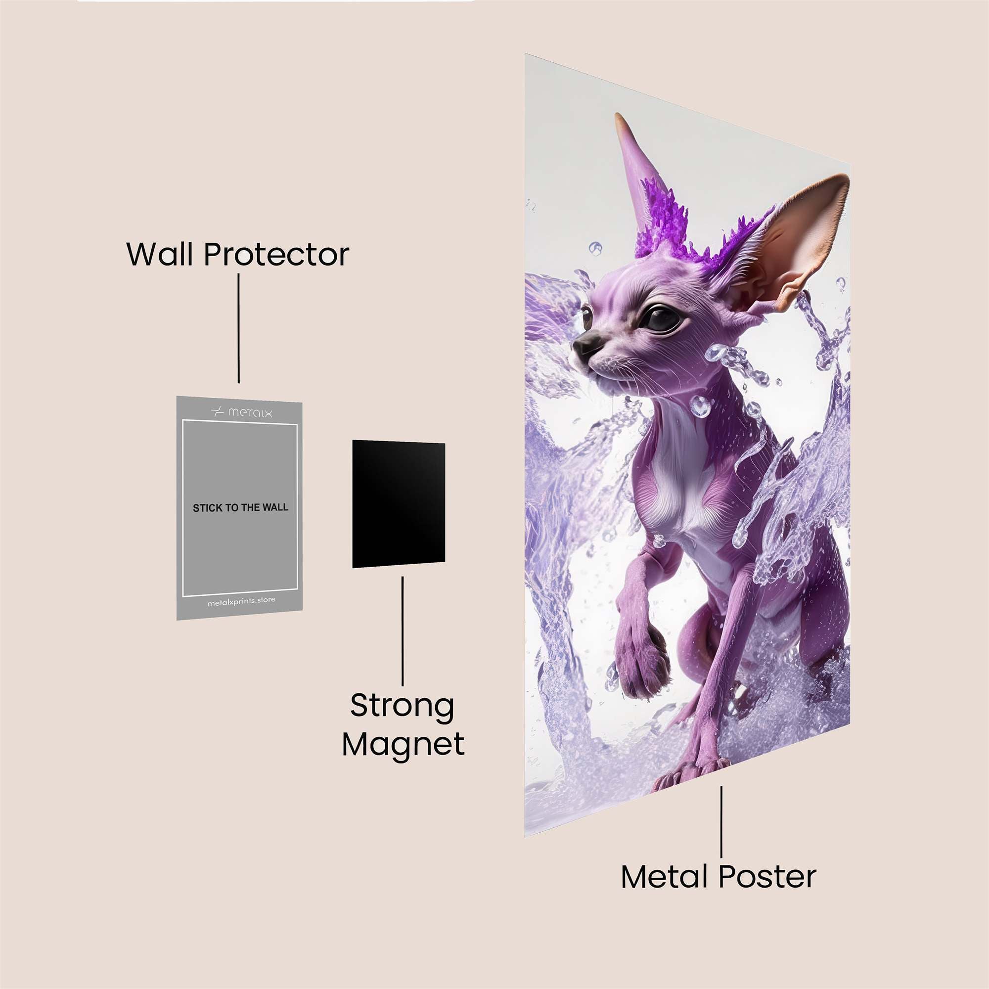 Feline Splash Safe Wall Magnetic / M