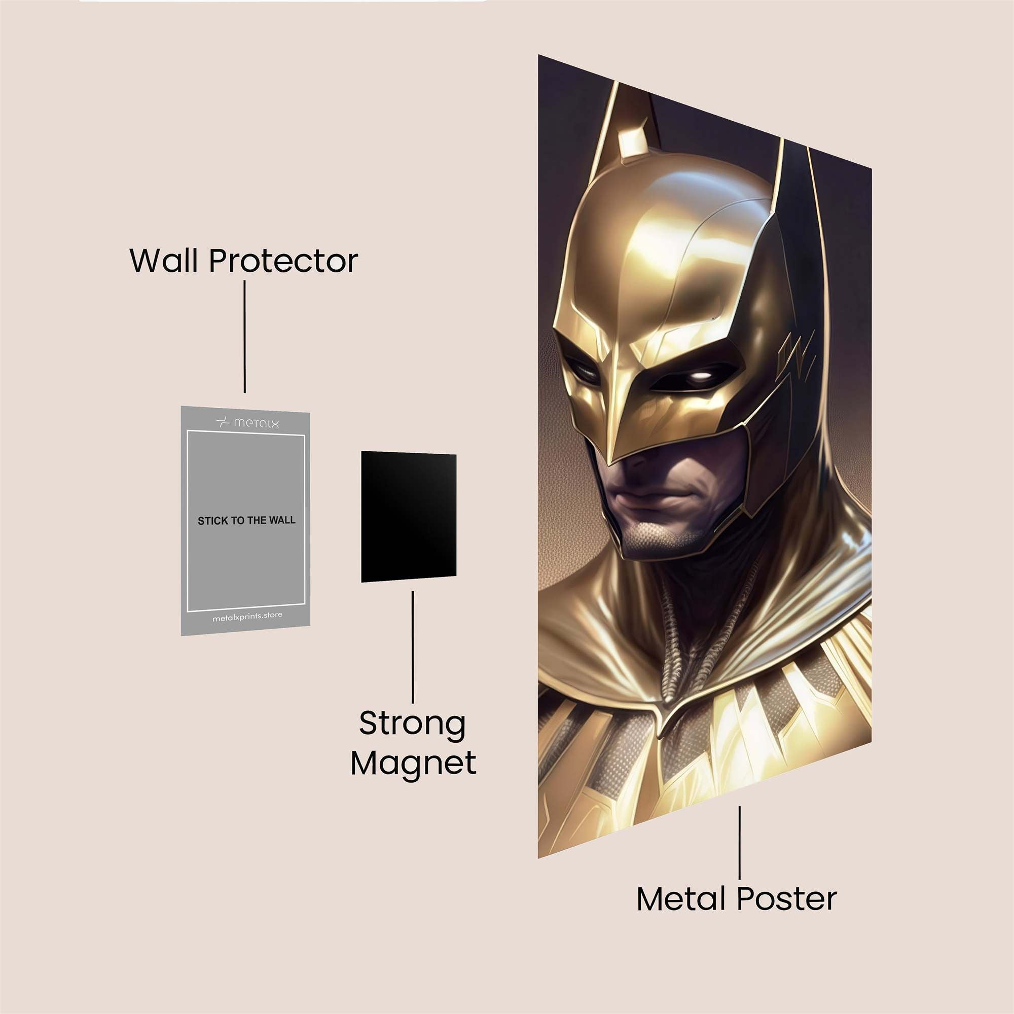 Golden Vigilante Safe Wall Magnetic / M