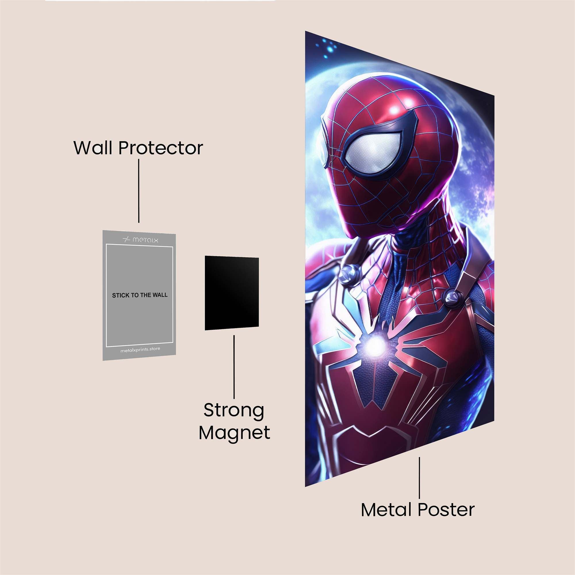Spiderman Lunacy Safe Wall Magnetic / M