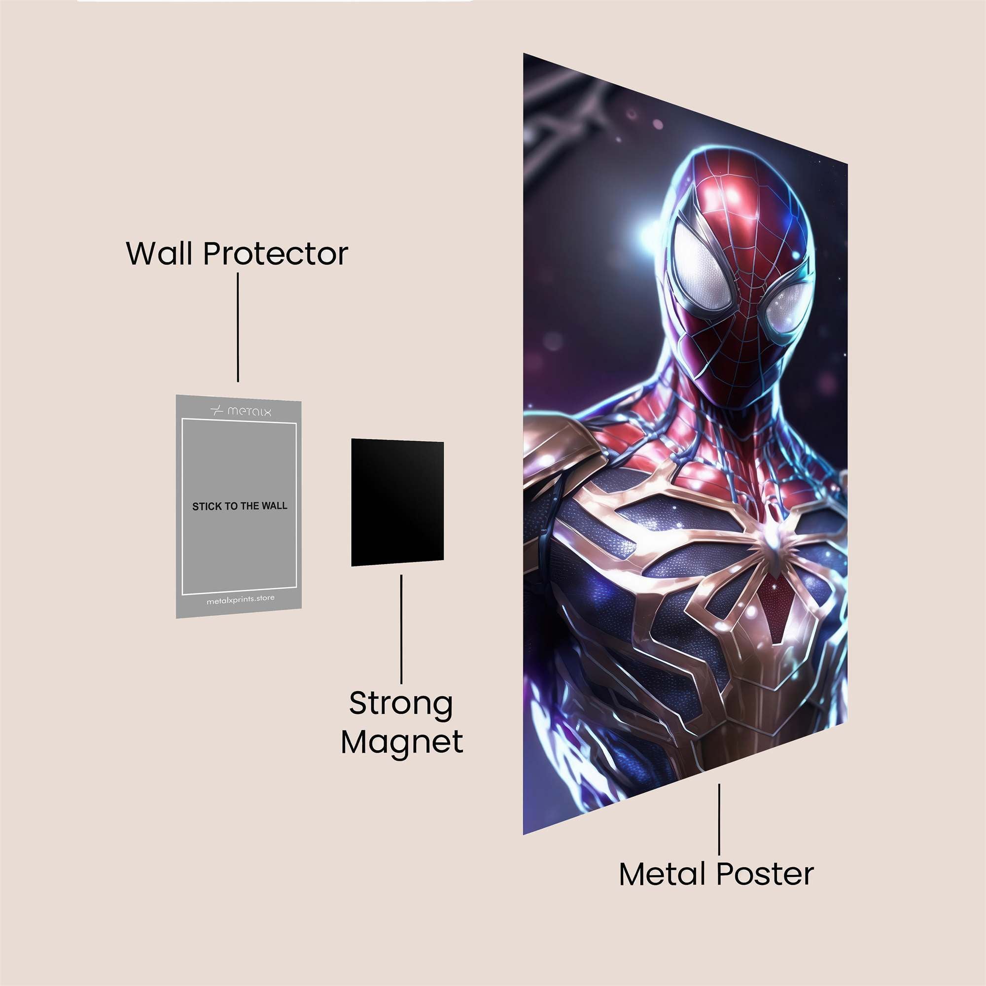 Spider-Man Vivid Safe Wall Magnetic / M