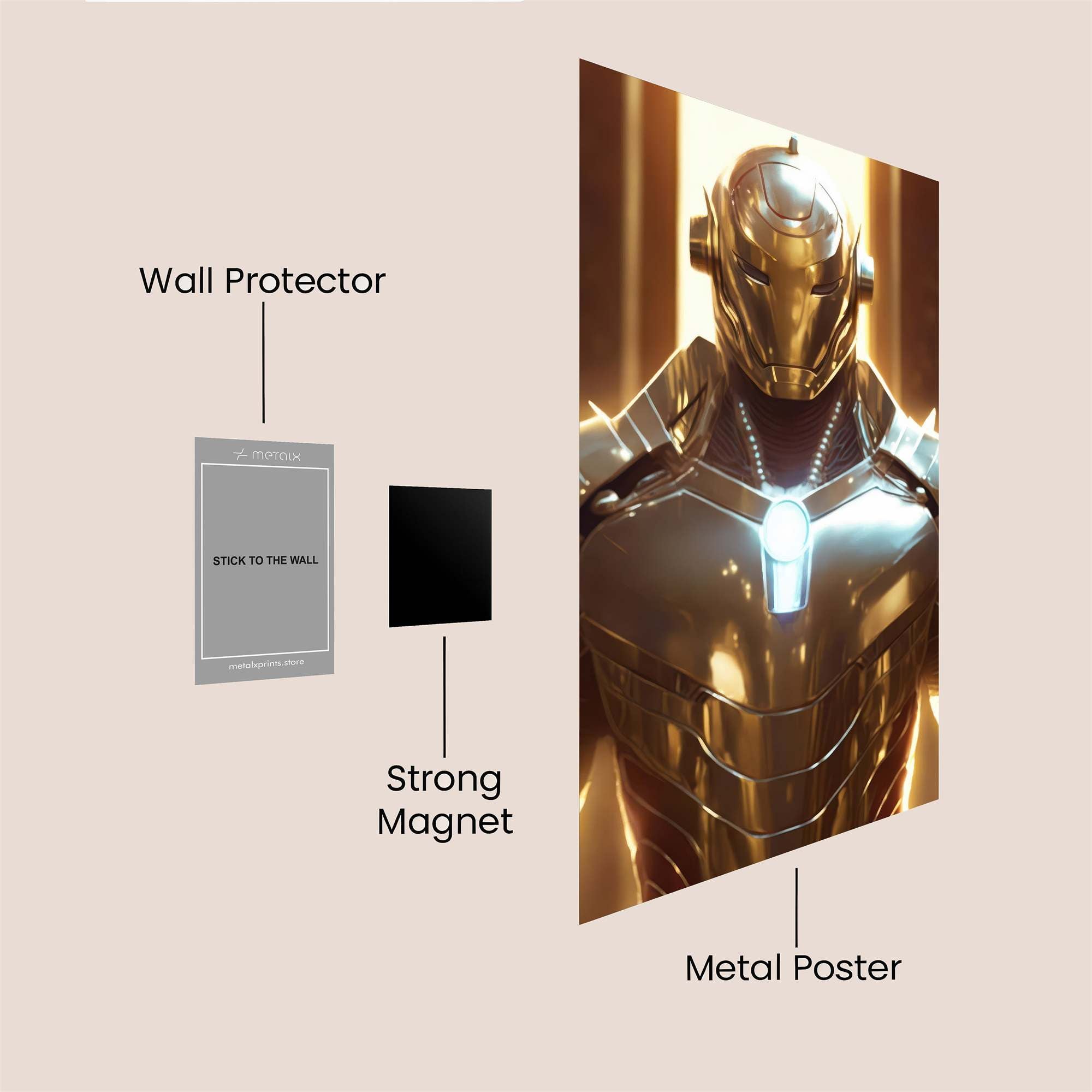 Golden Sentinel Safe Wall Magnetic / M