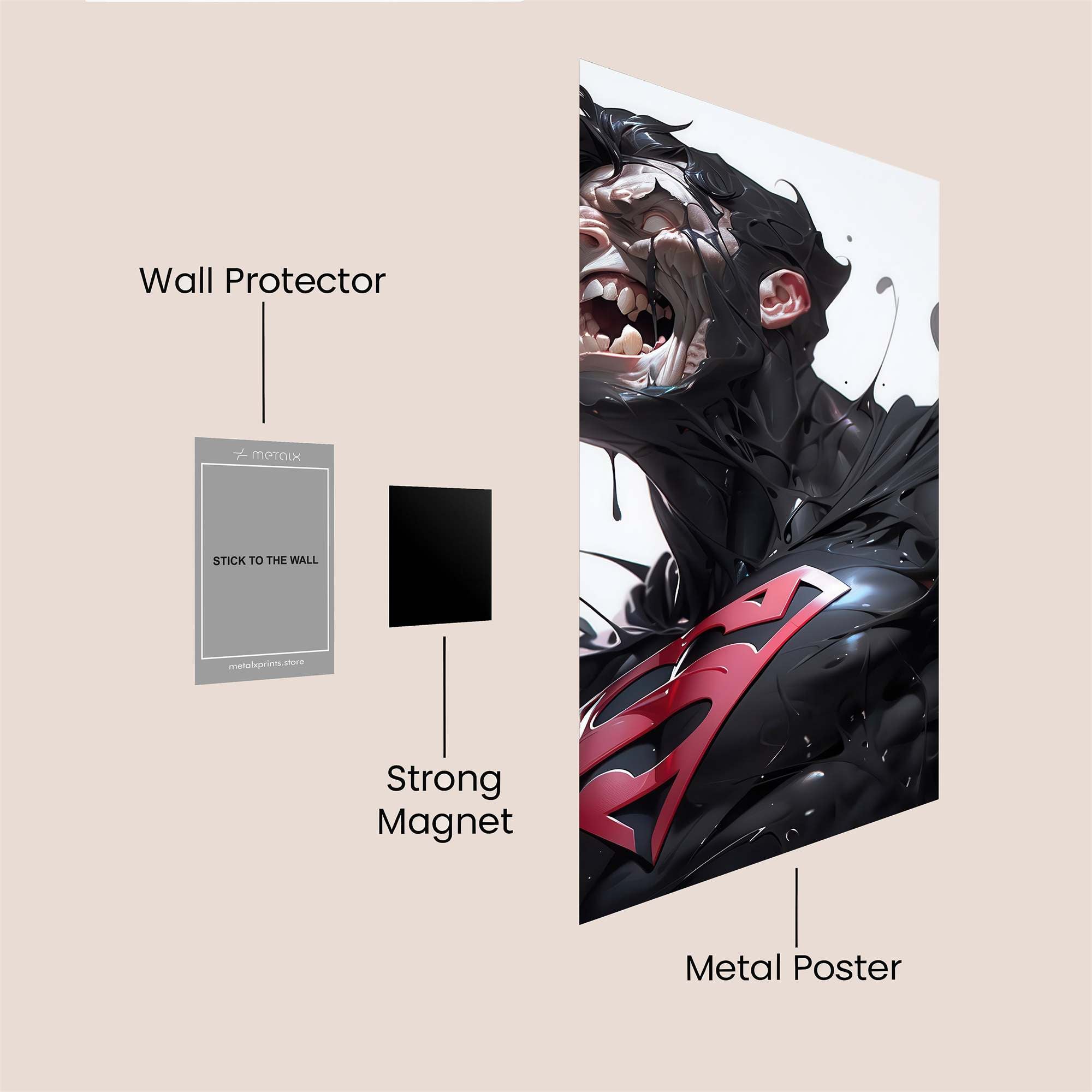 Superman Ferocity Safe Wall Magnetic / M