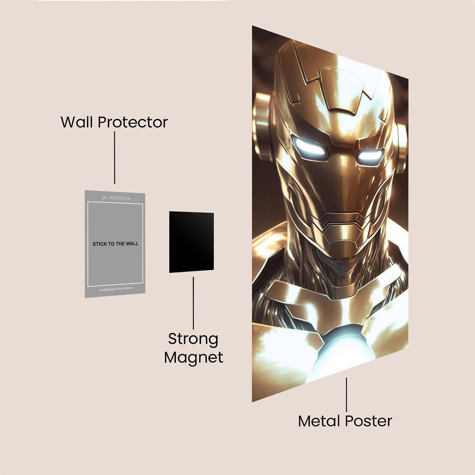 Golden Sentinel Safe Wall Magnetic / M