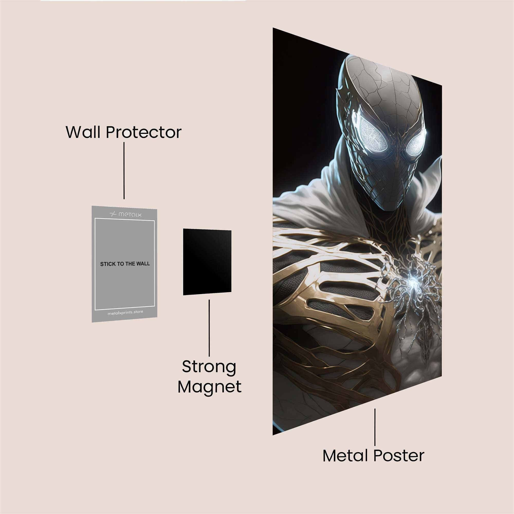 Spider-Luminous Pulse Safe Wall Magnetic / M
