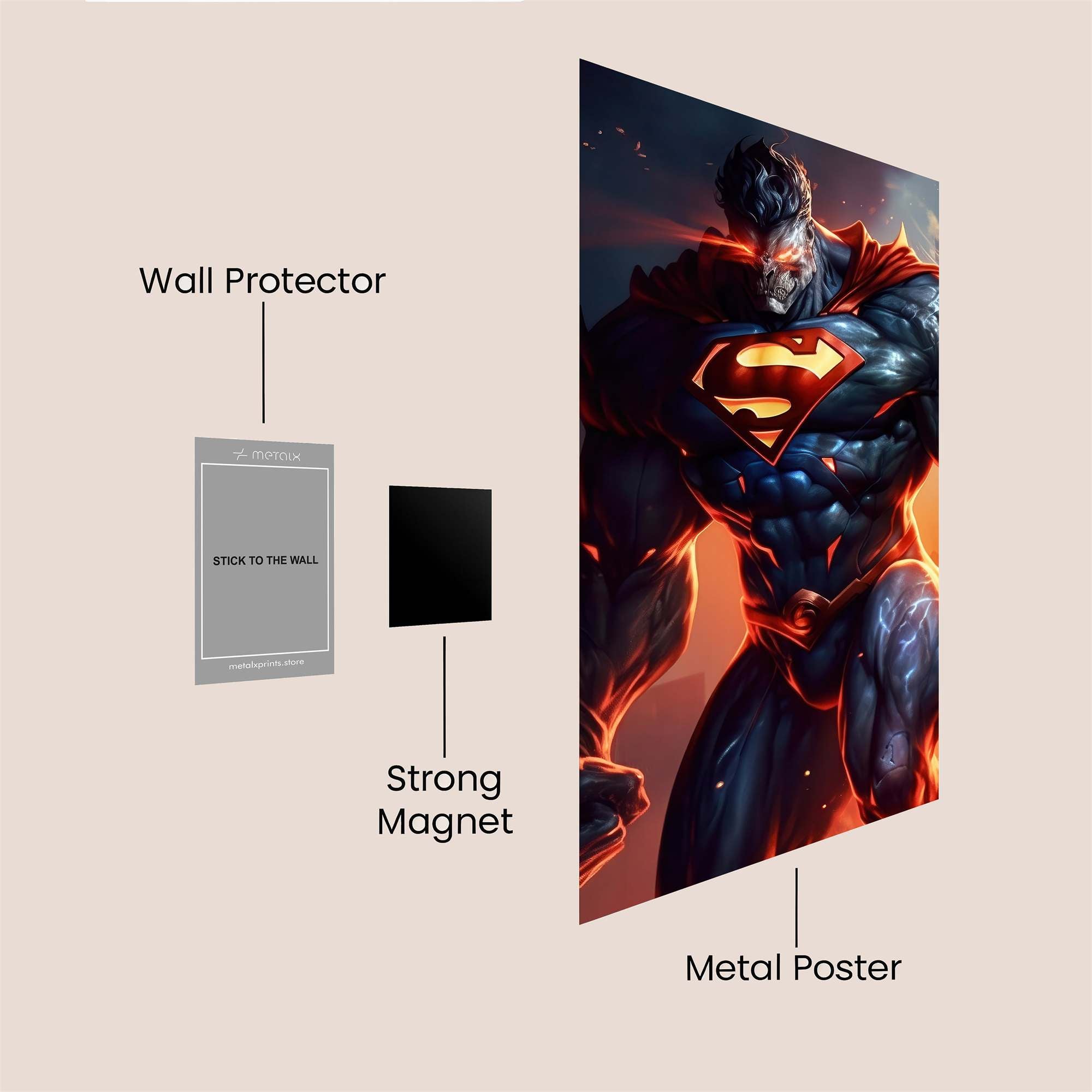 Superman Fury Safe Wall Magnetic / M