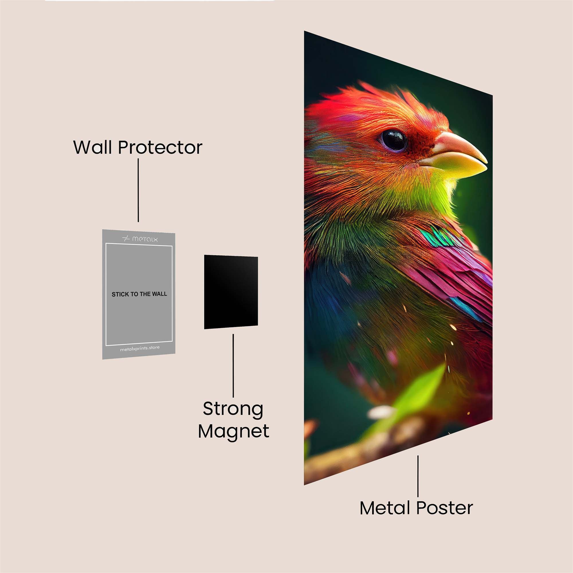 Colorful Serenity Safe Wall Magnetic / M