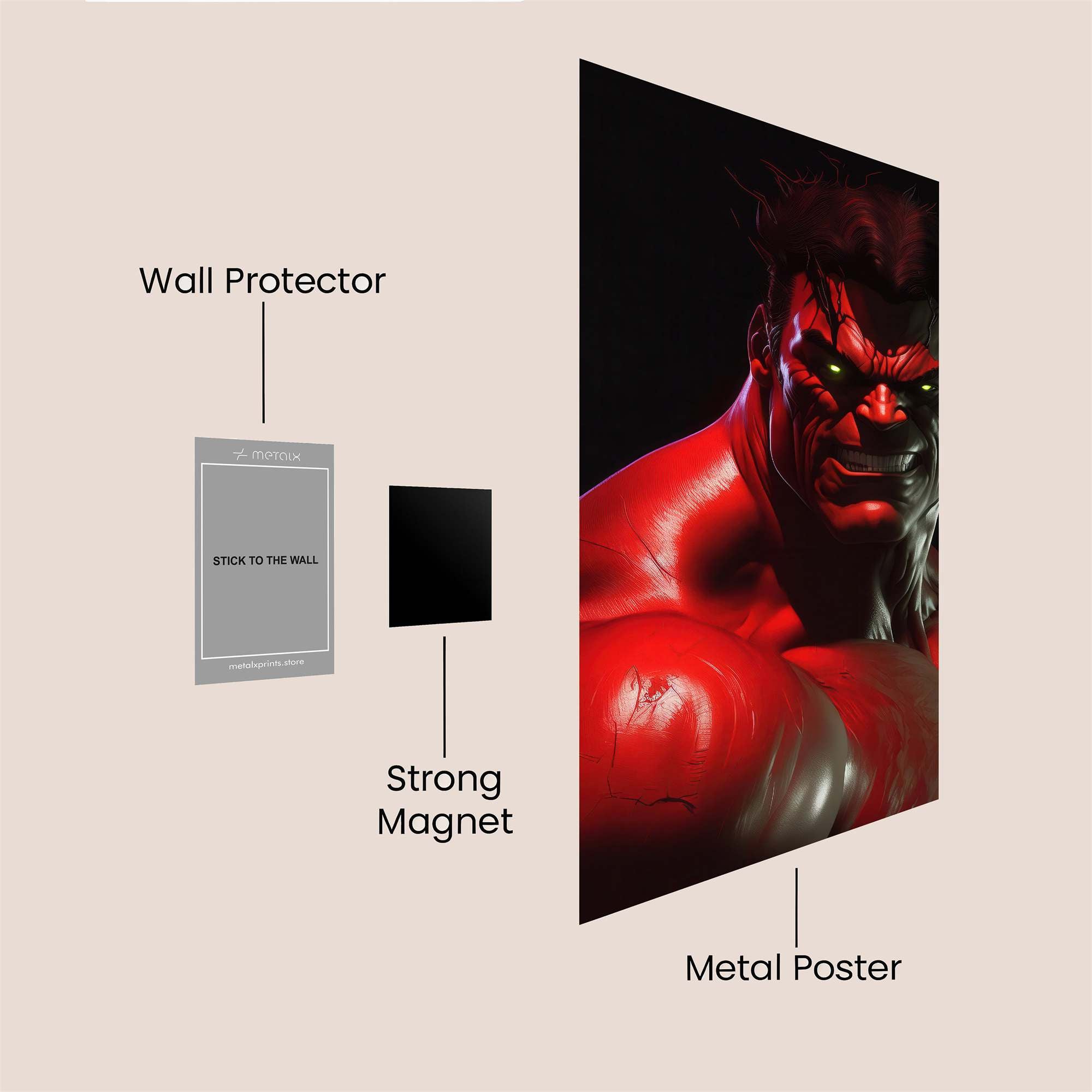 Hulk Fury Safe Wall Magnetic / M
