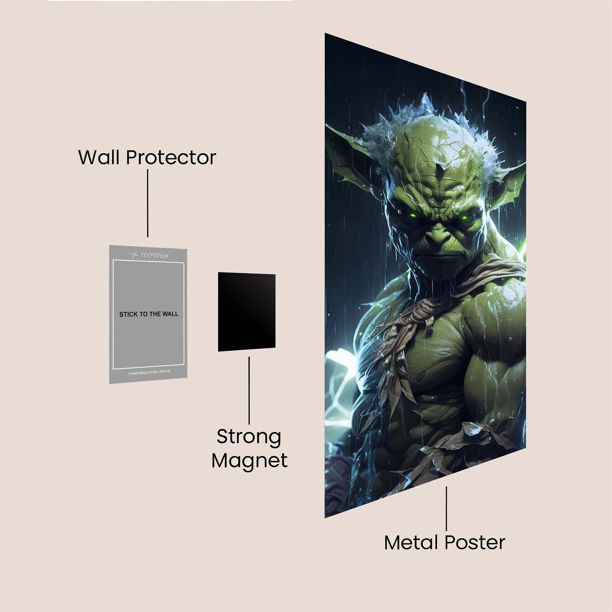 Yoda Fury Safe Wall Magnetic / M