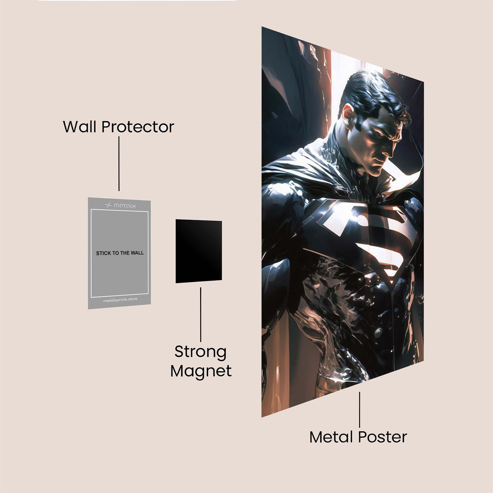 Superman Resolute Safe Wall Magnetic / M