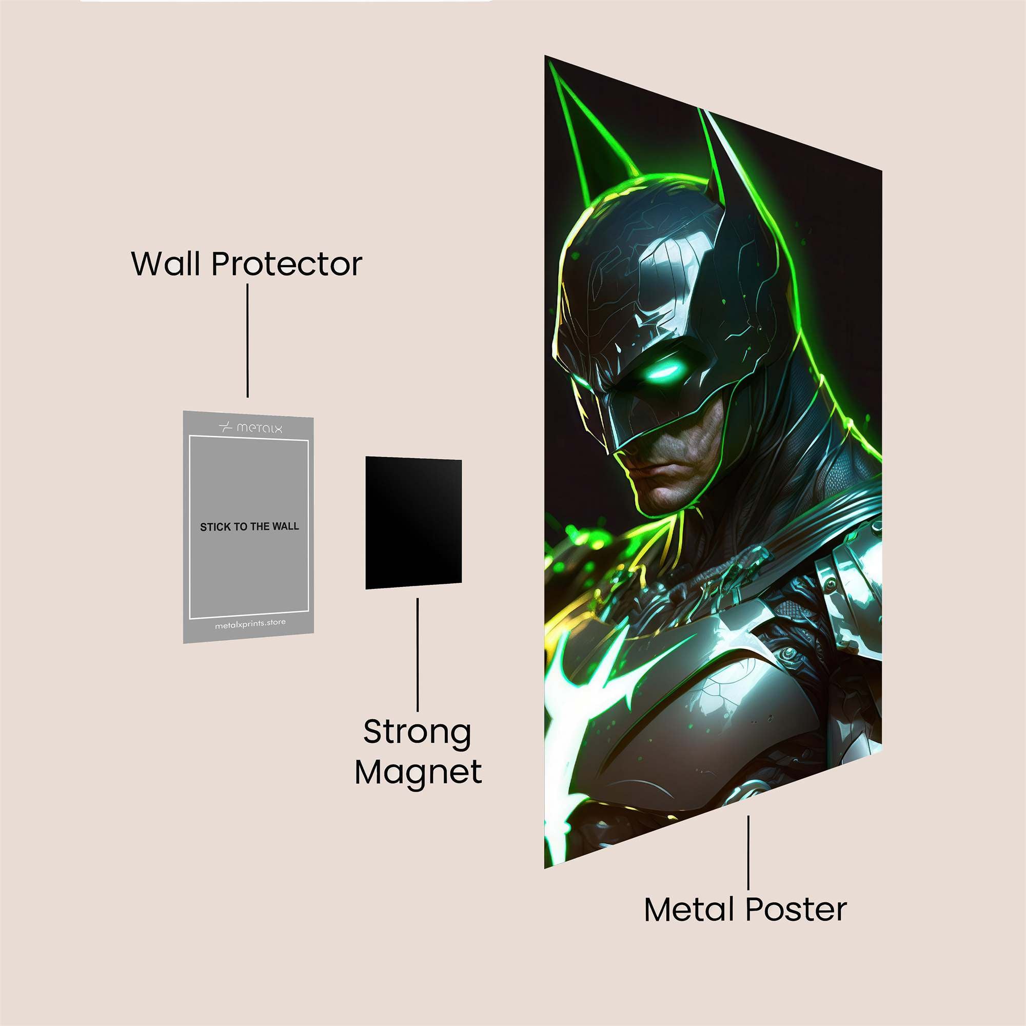 Batman Neonburst Safe Wall Magnetic / M