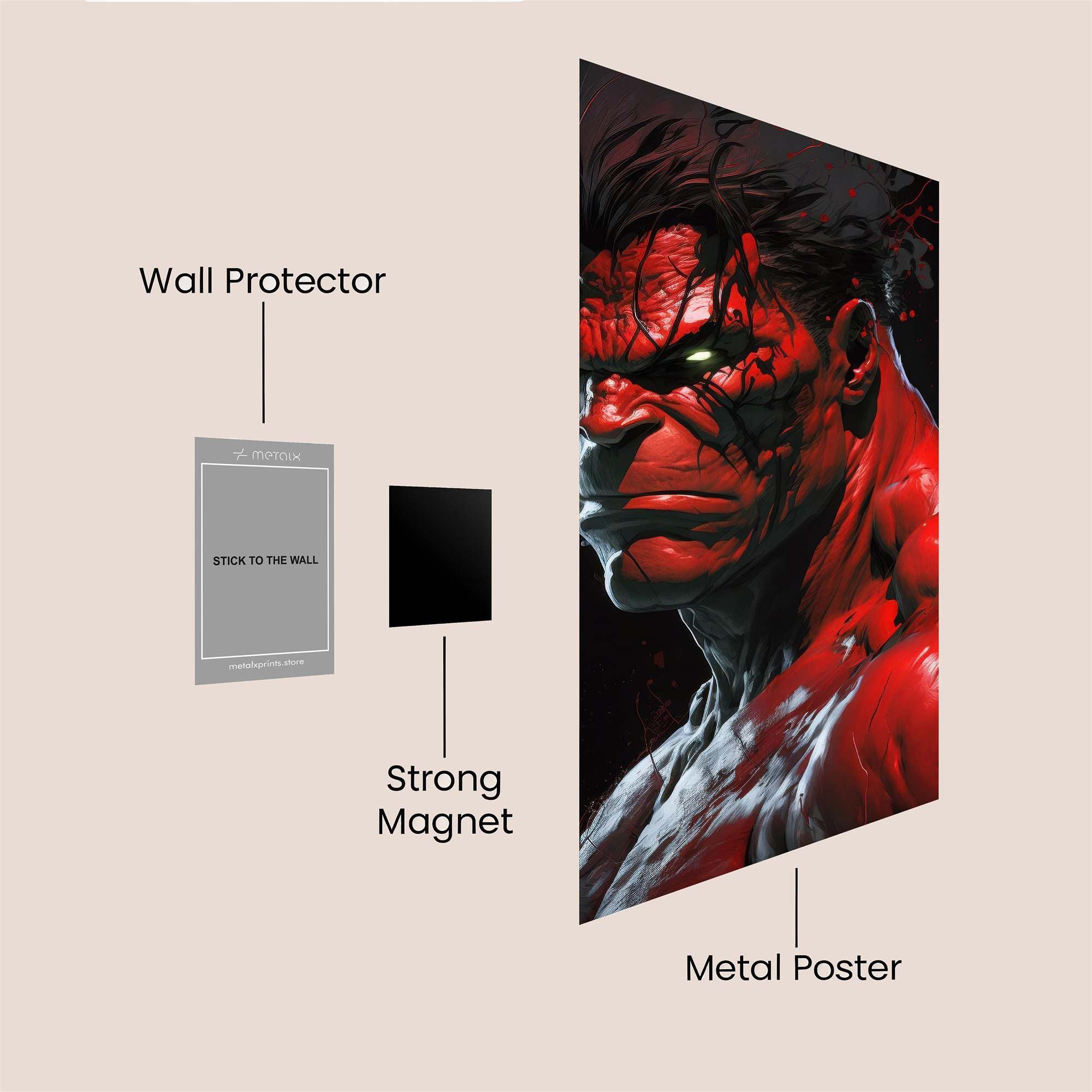 Hulk Ferocity Safe Wall Magnetic / M