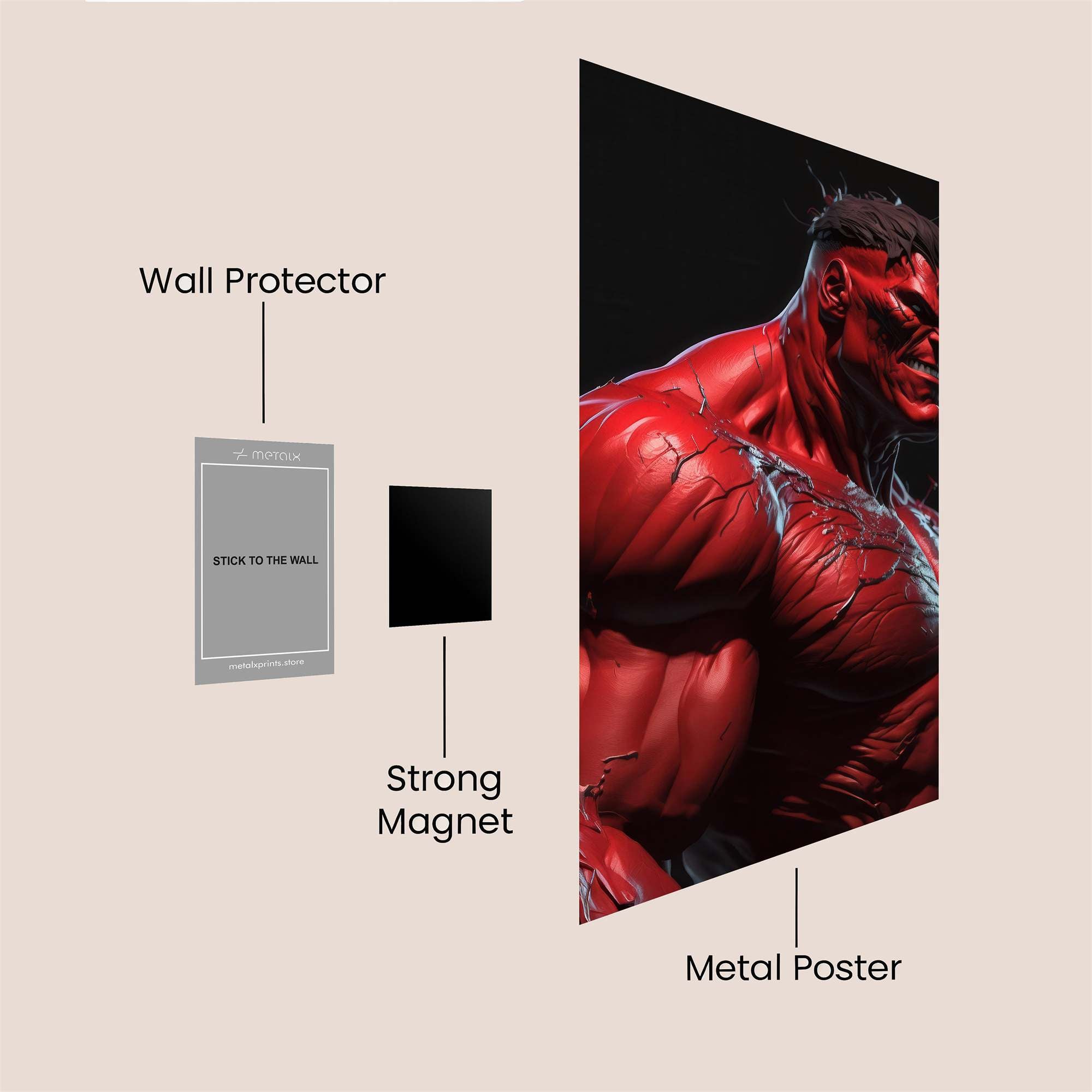 Hulk Fury Safe Wall Magnetic / M