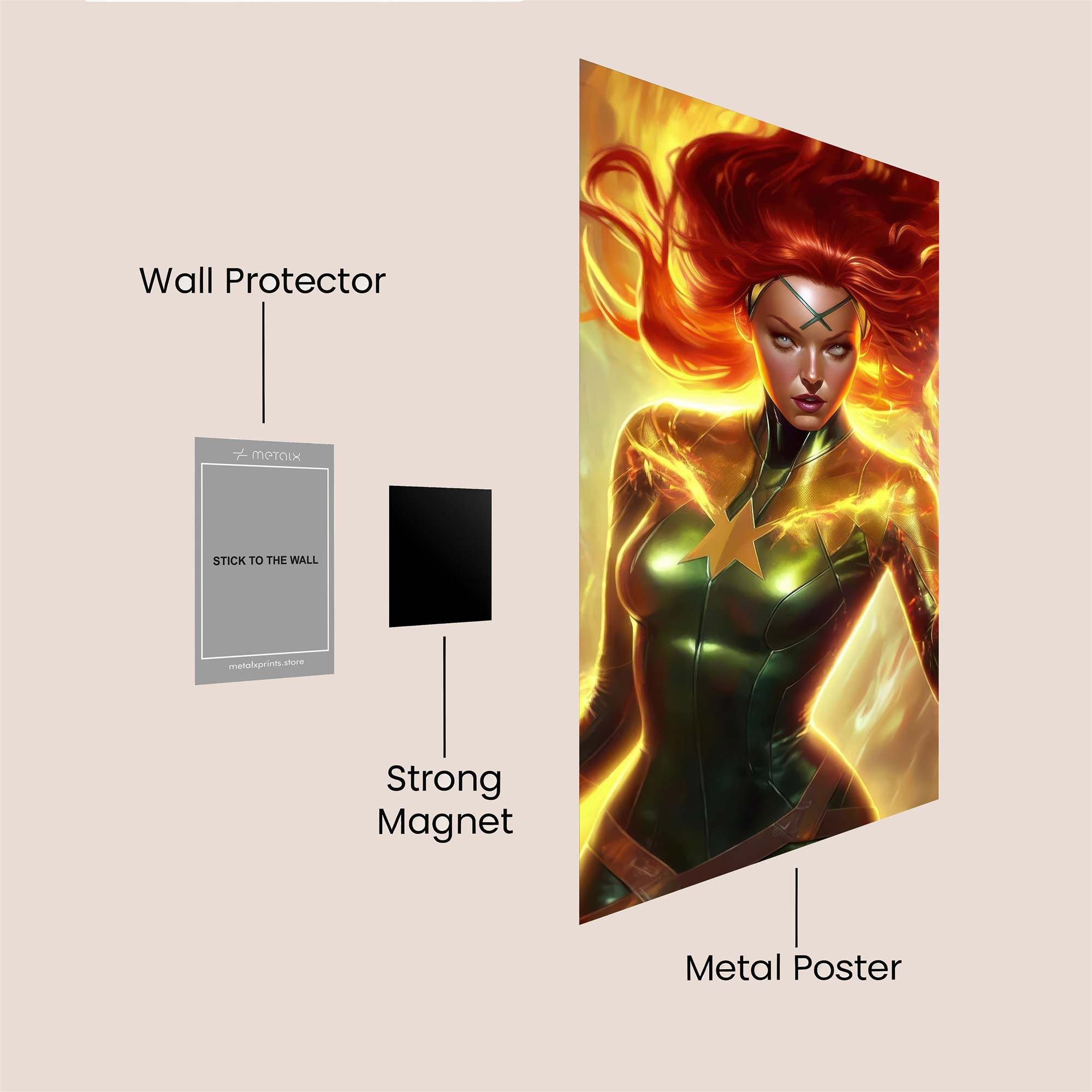 Phoenix Inferno Safe Wall Magnetic / M