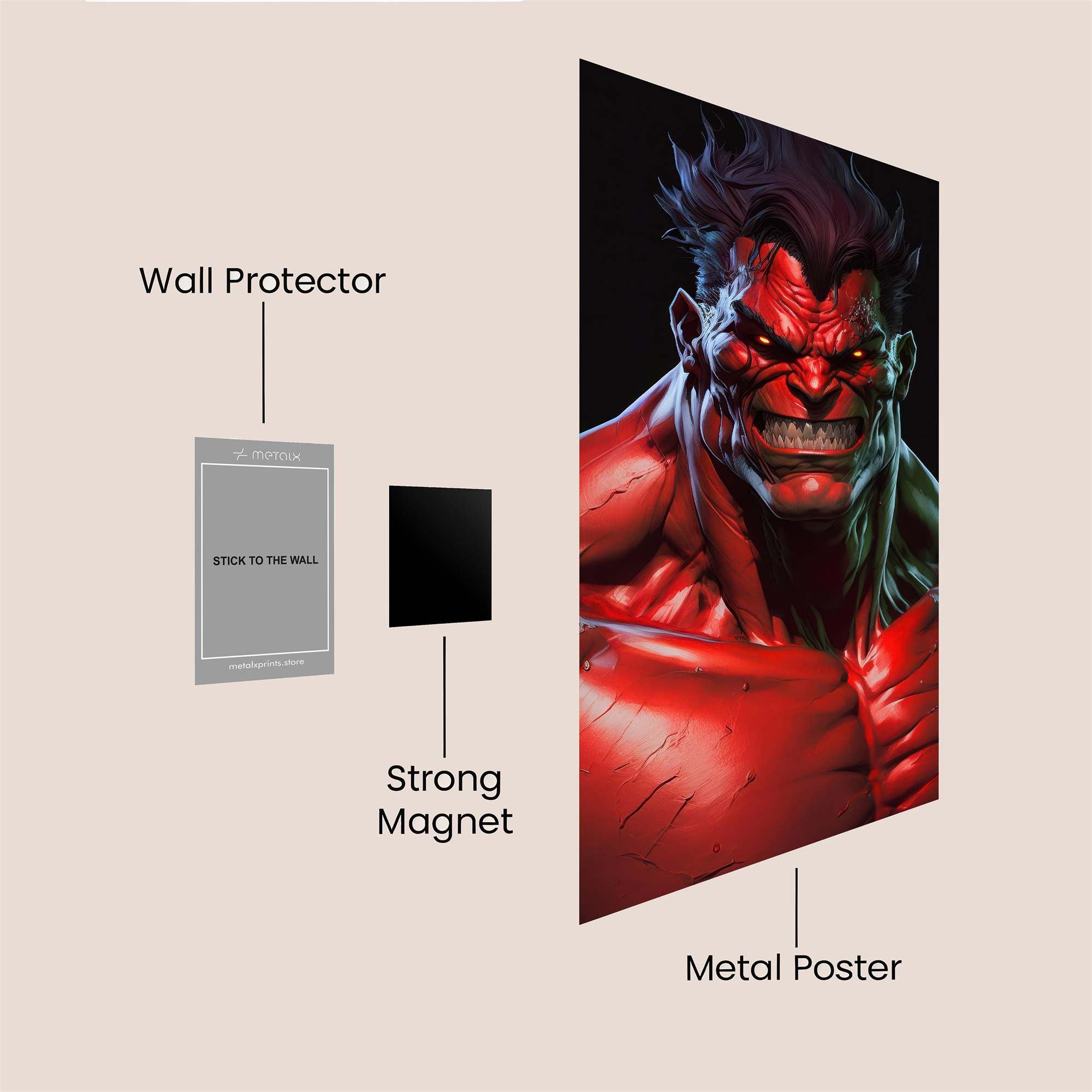 Hulk Ferocity Safe Wall Magnetic / M