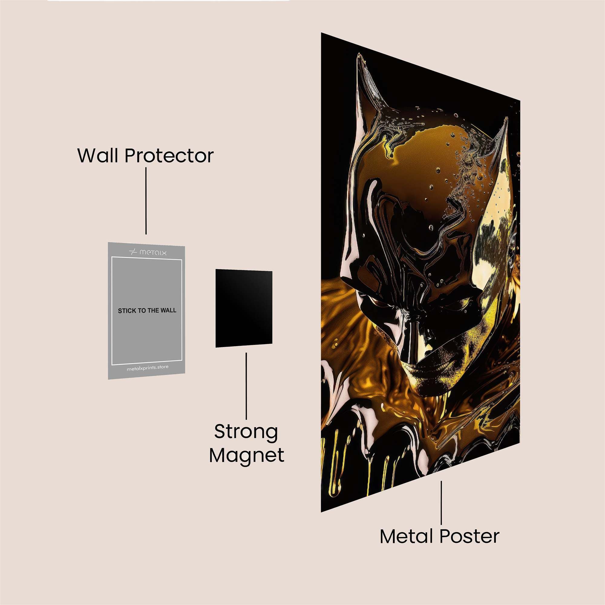 Golden Vigilante Safe Wall Magnetic / M