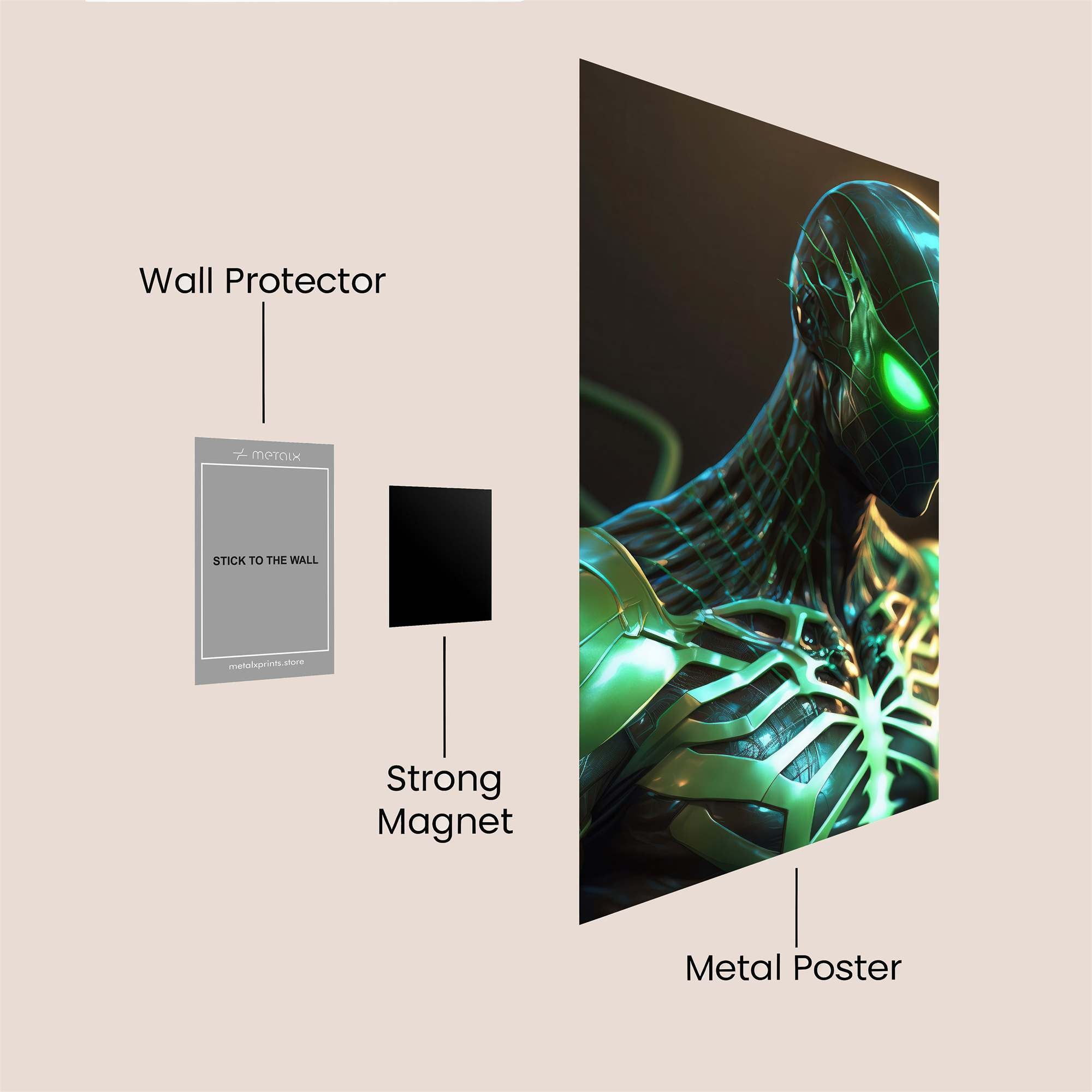 Neon Vigilance Safe Wall Magnetic / M
