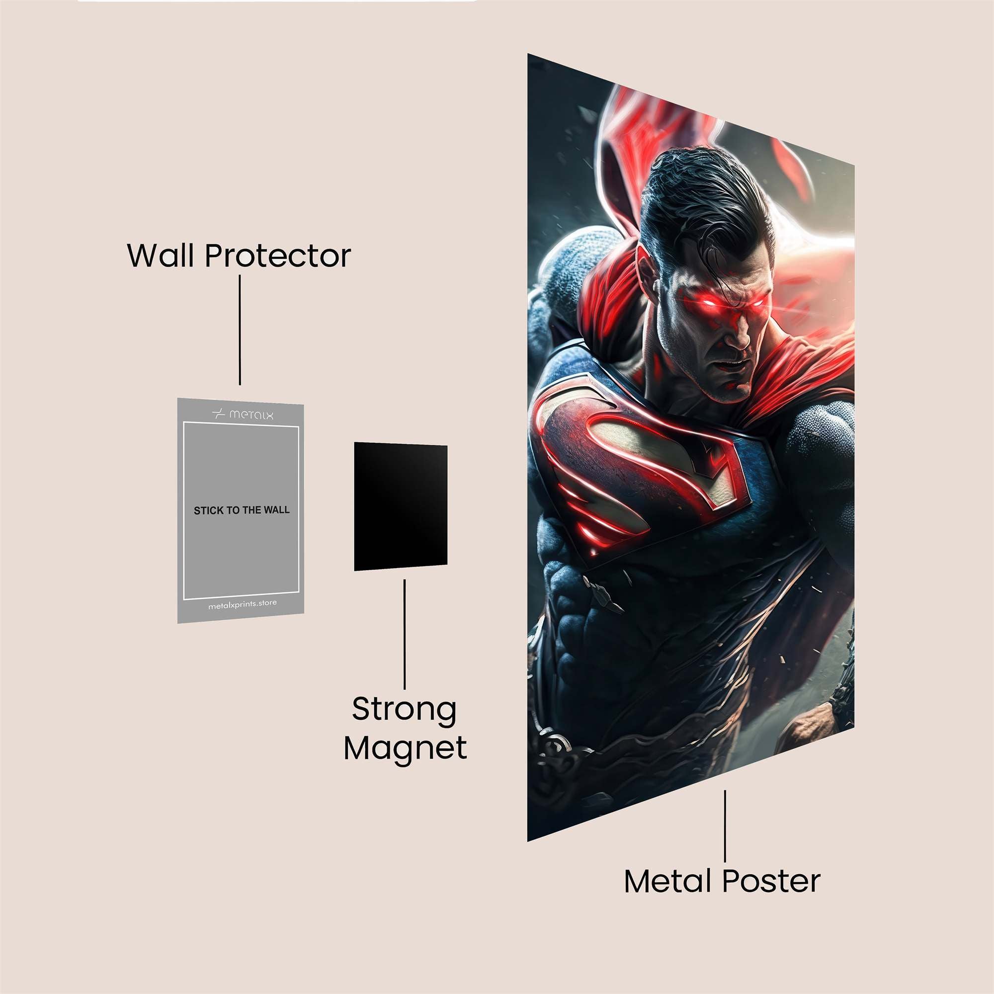 Superman Fury Safe Wall Magnetic / M