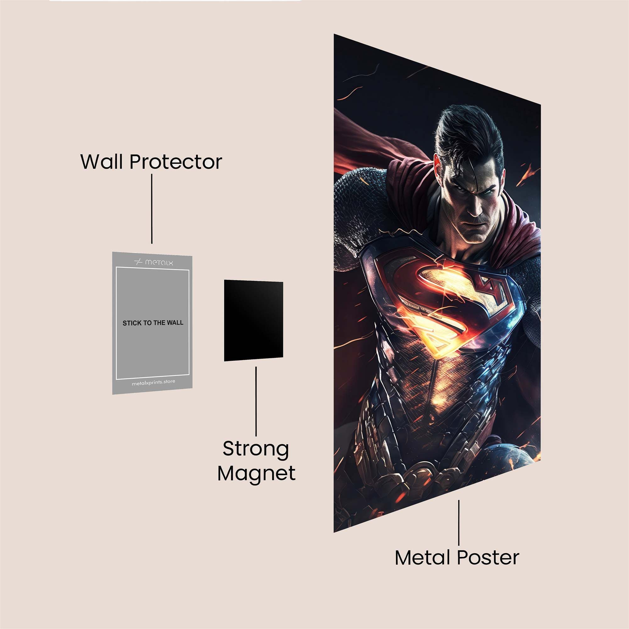 Superman Fury Safe Wall Magnetic / M